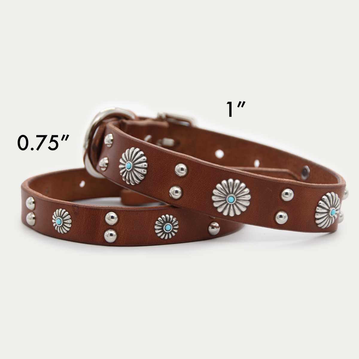 Dog Collar - Turquoise Daisy Chain