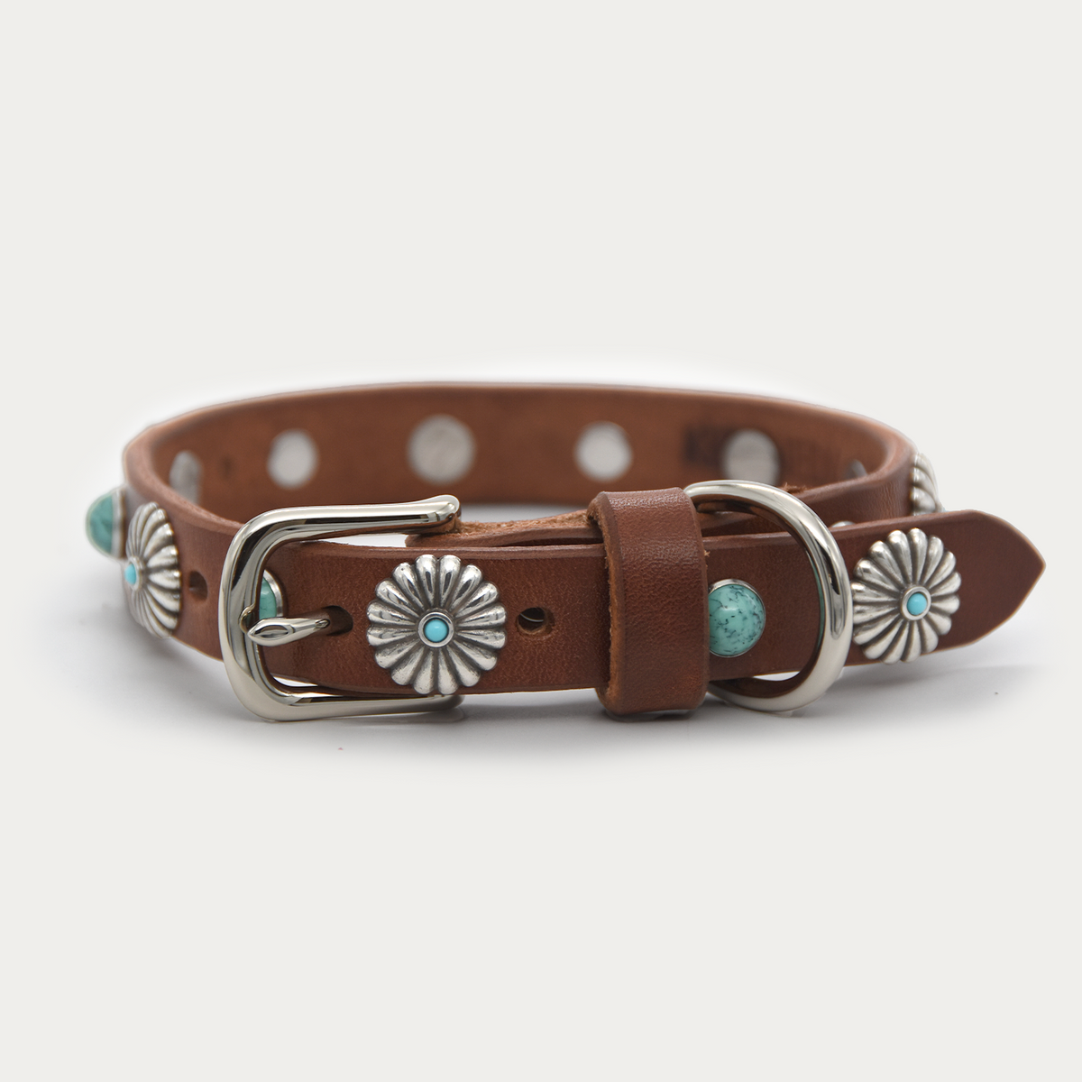 Dog Collar - Turquoise Stud