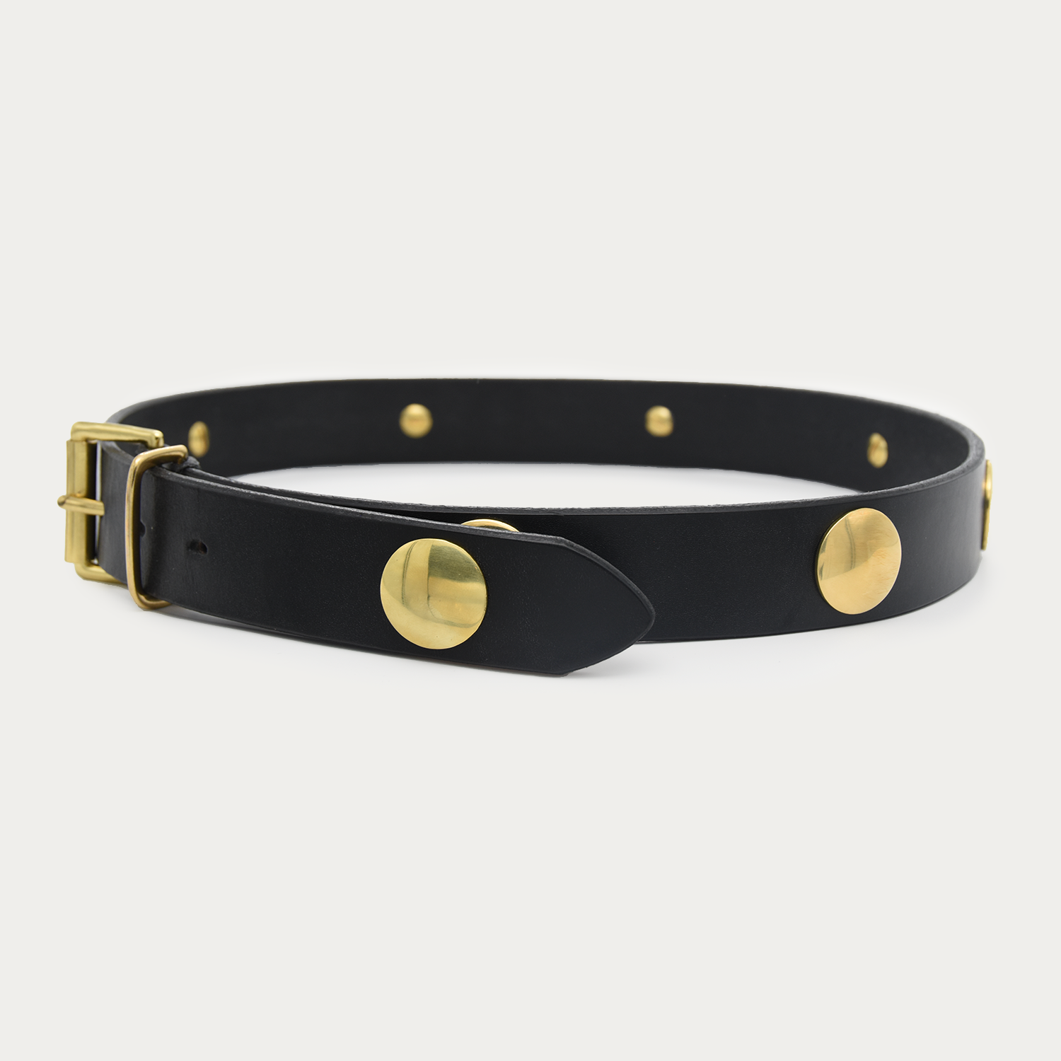 Narrow Brass Medallion Belt