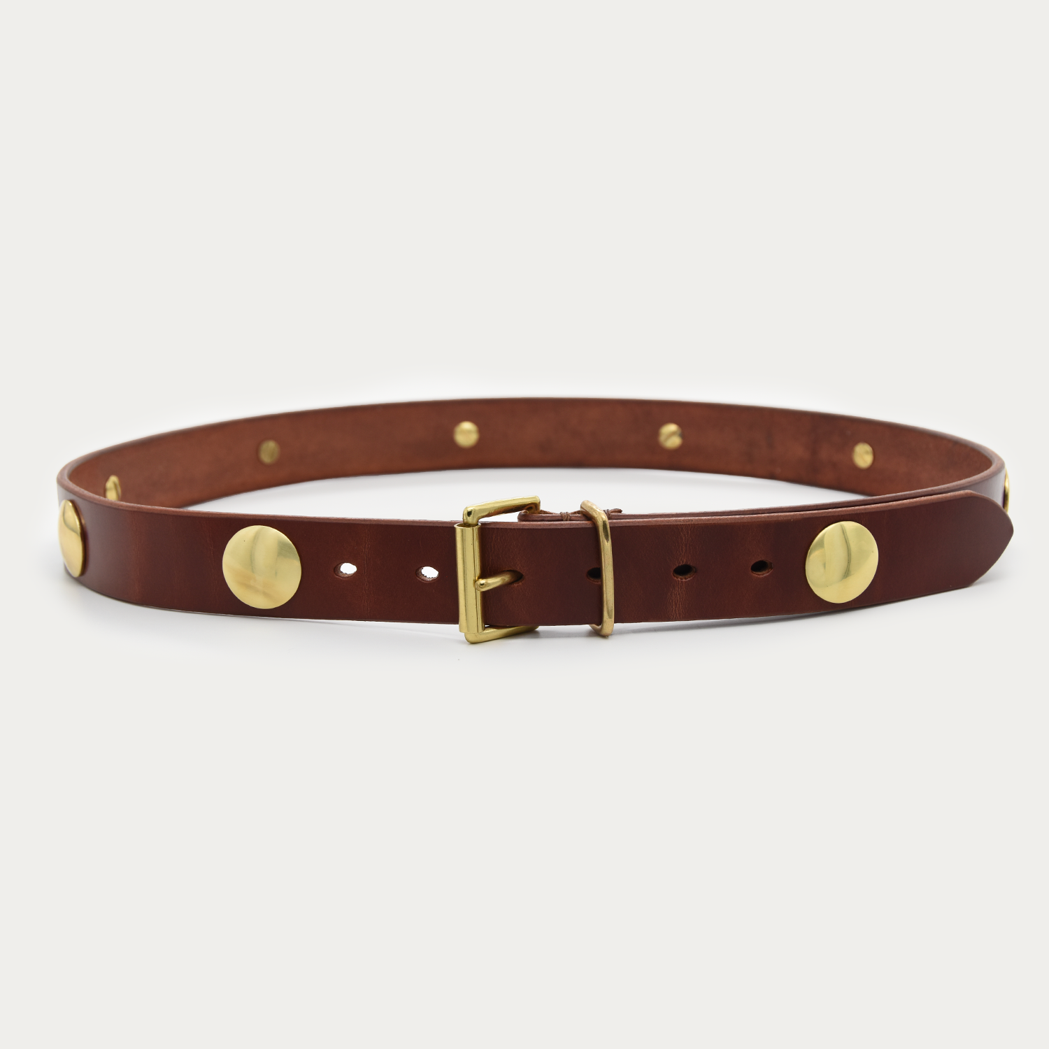 Narrow Brass Medallion Belt