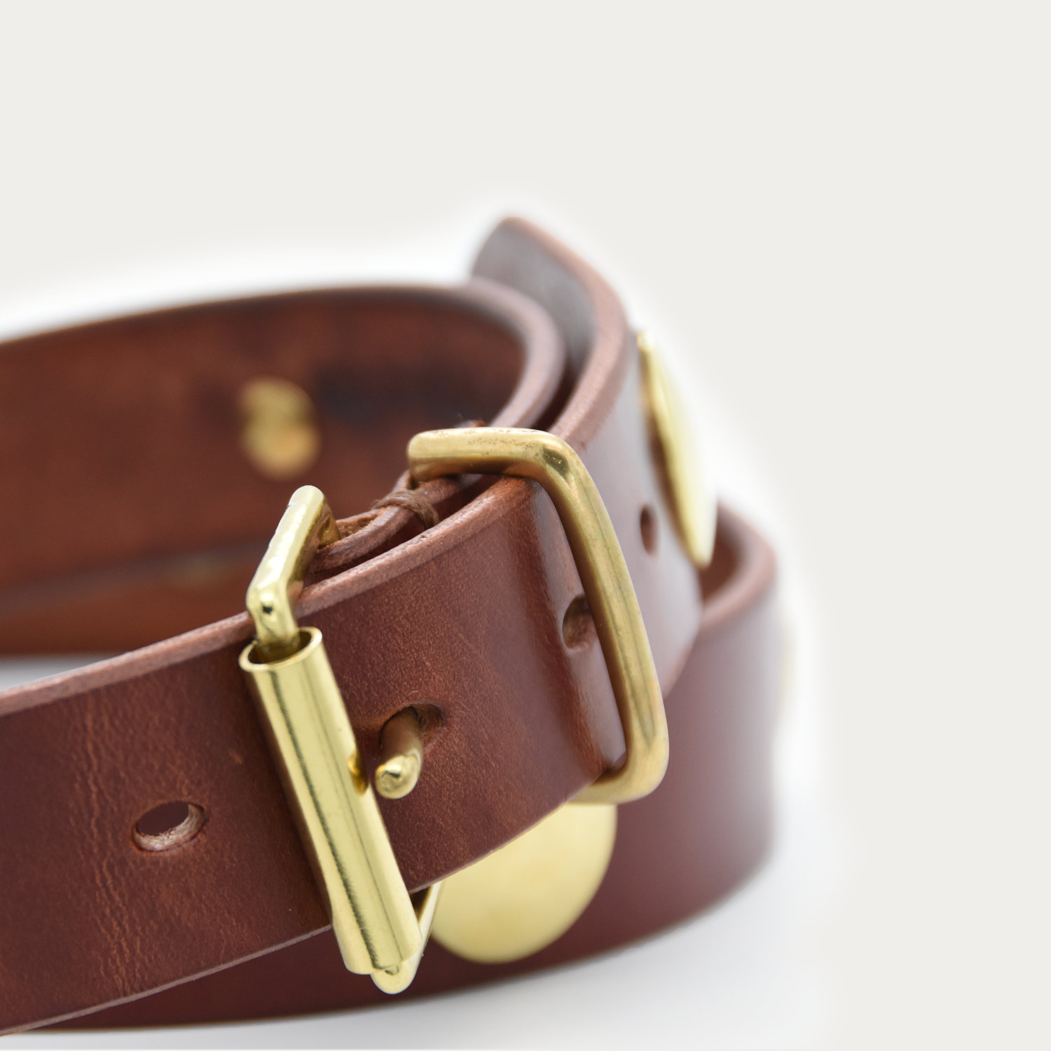 Narrow Brass Medallion Belt