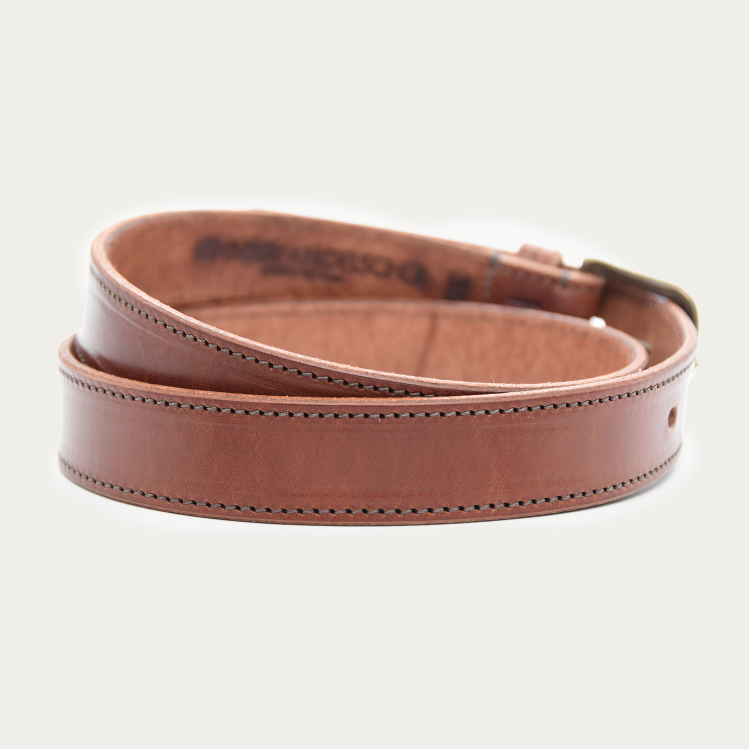 Stitched Classic Belt (brown stitch)