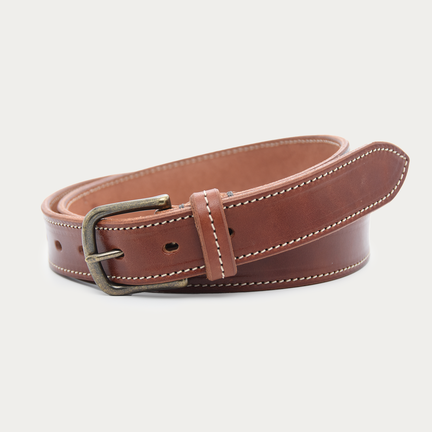 Stitched Classic Belt (tan stitch)