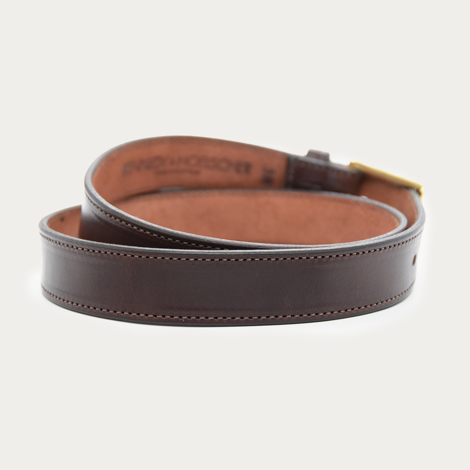 Classic Stitched Square Dress Belt - 1.25"