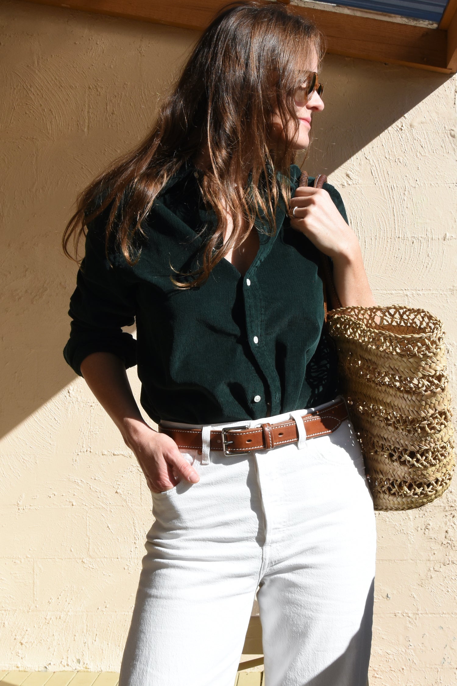 Bold Stitched Square Belt