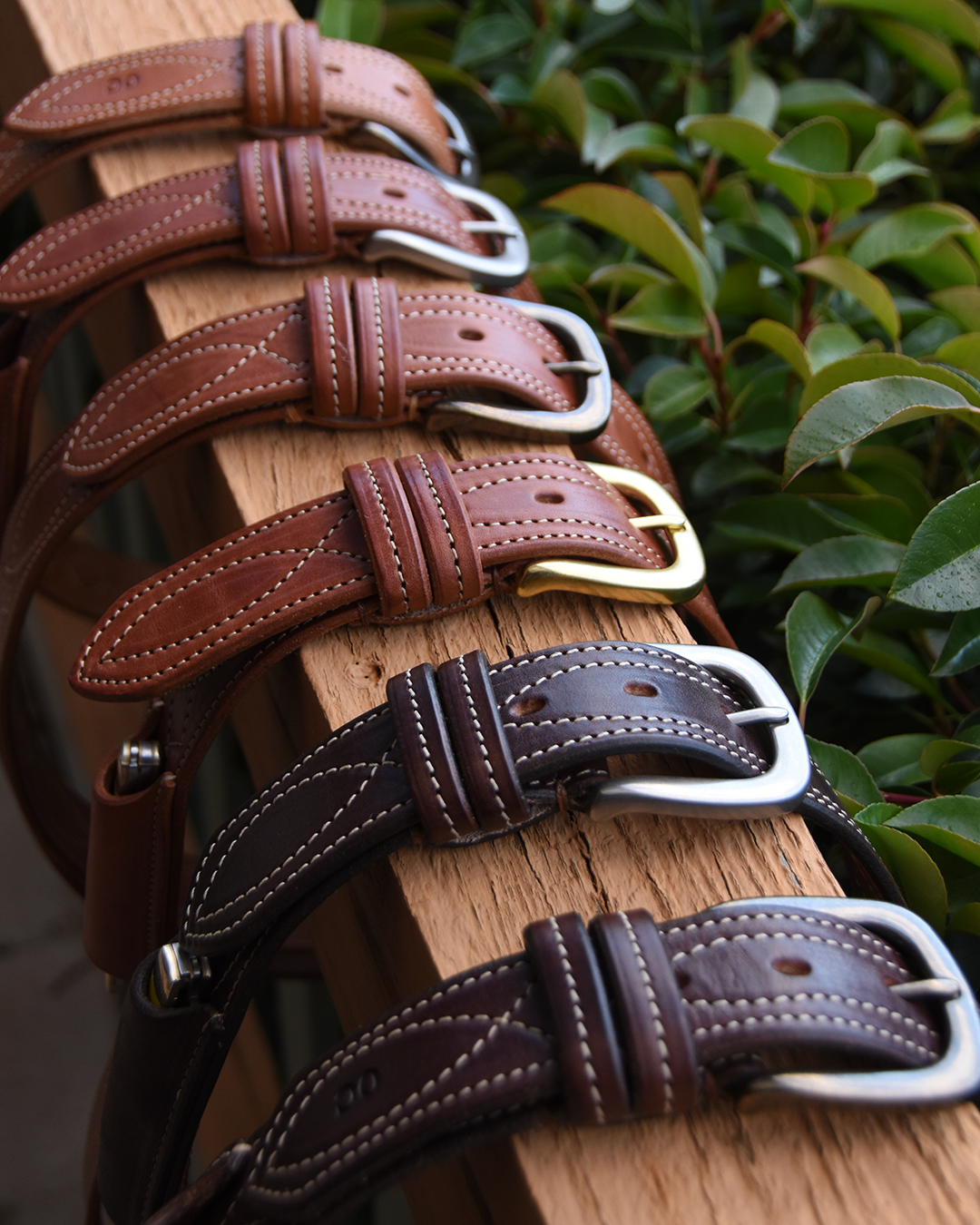 Cowboy Stitch Rugged Belt (tan stitch)
