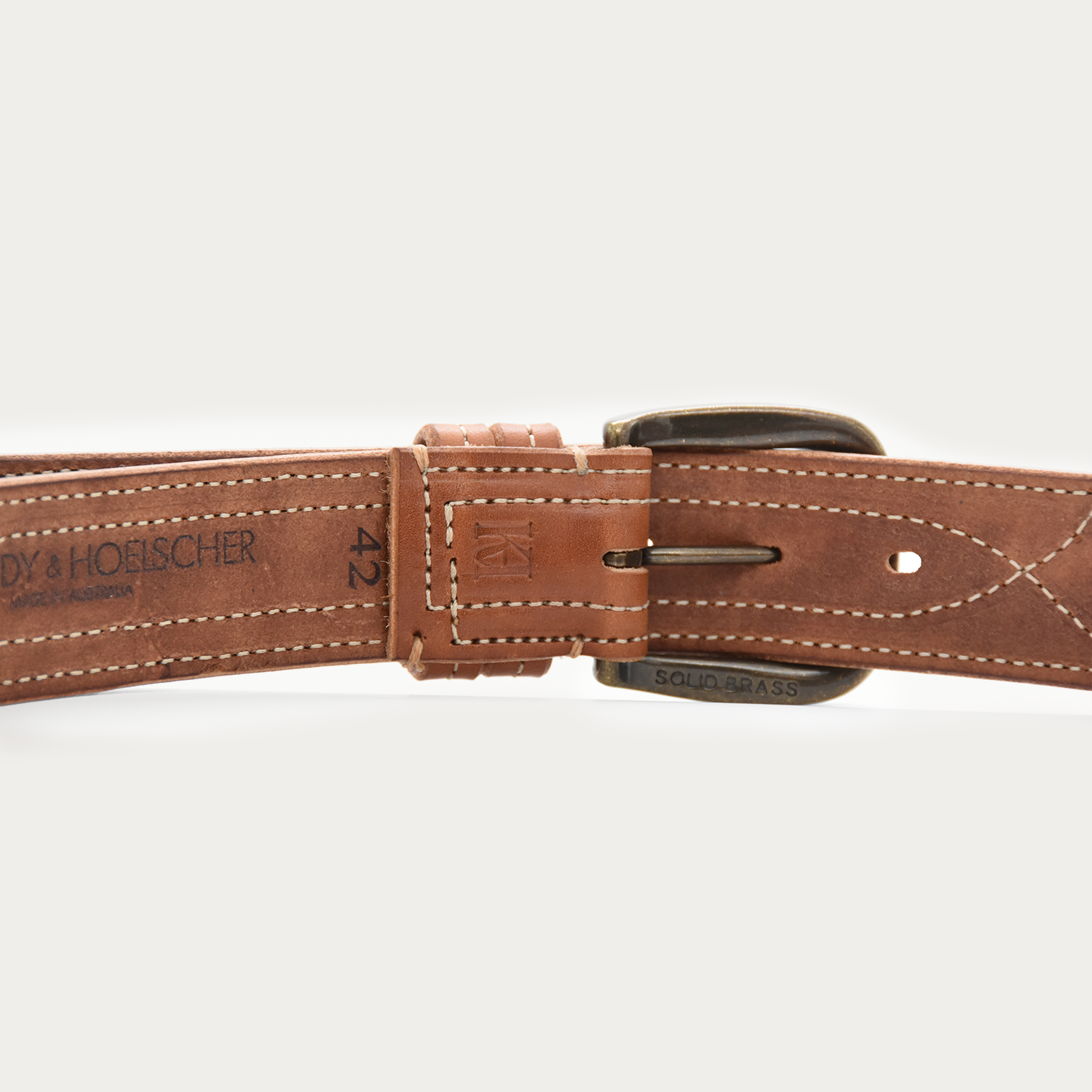 Cowboy Stitch Rugged Belt (tan stitch)