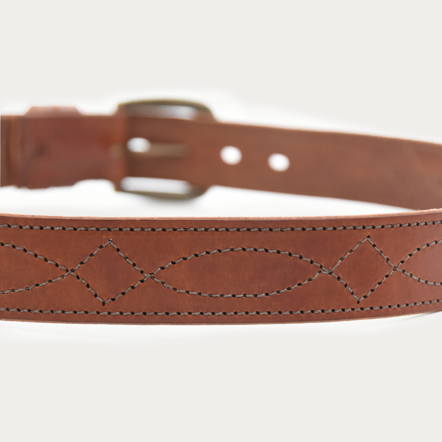 Cowboy Stitch Rugged Belt (brown stitch)