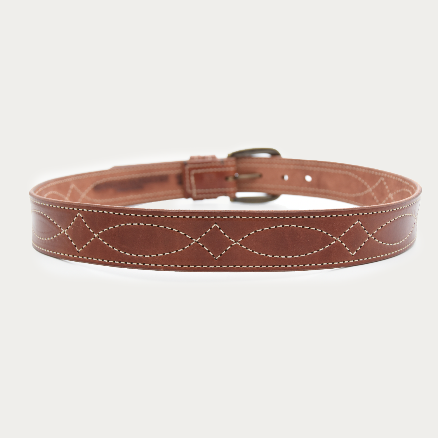 Cowboy Stitch Rugged Belt (tan stitch)