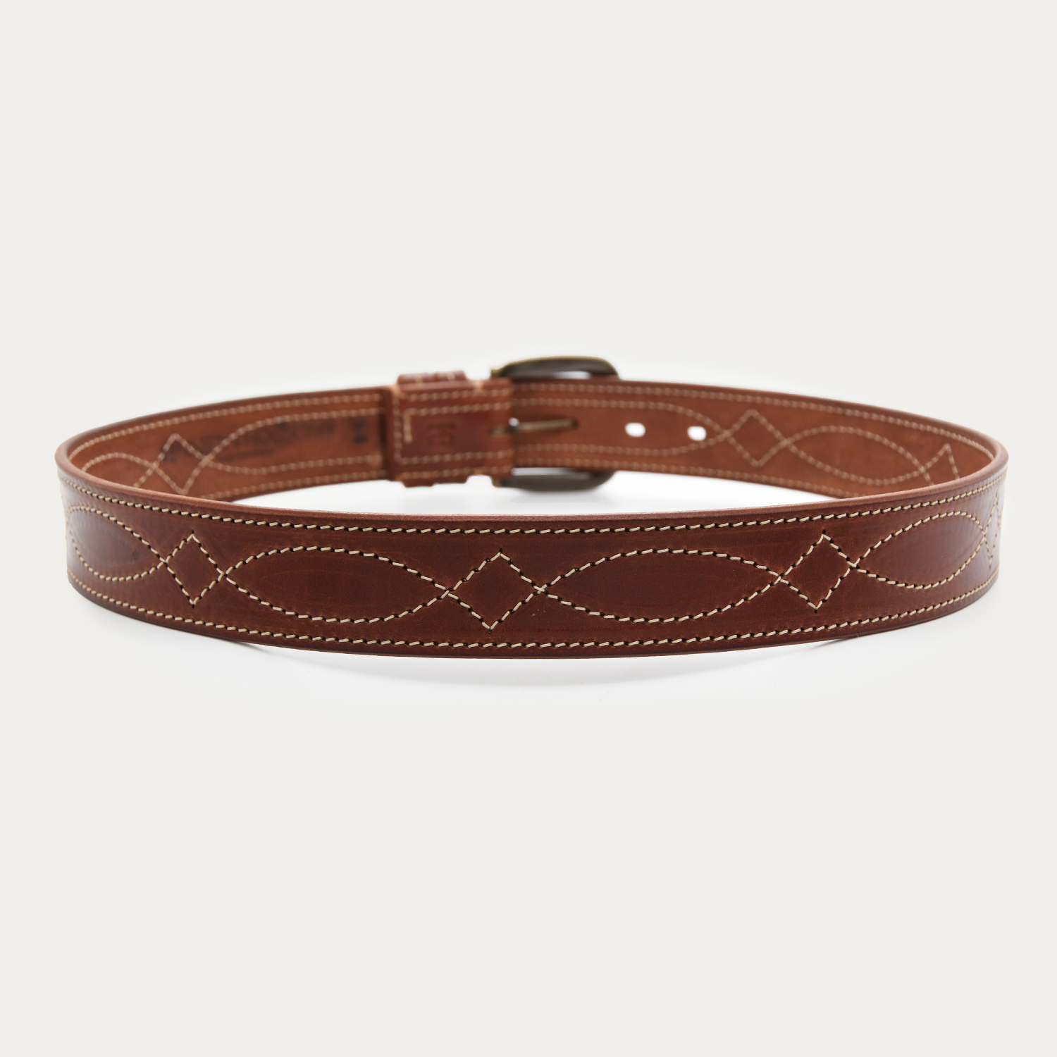 Cowboy Stitch Rugged Belt (tan stitch)