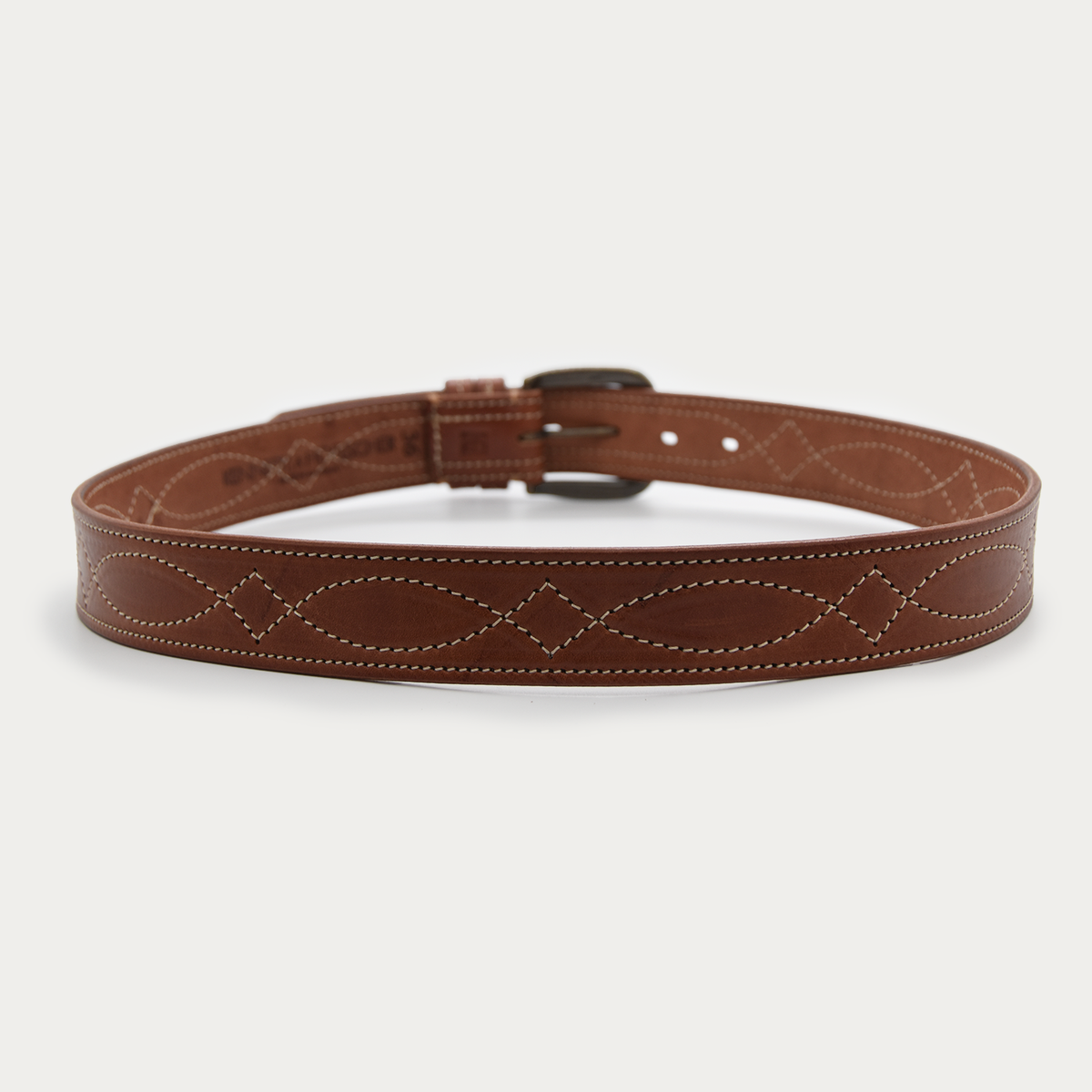 Cowboy Stitch Rugged Belt (tan stitch)