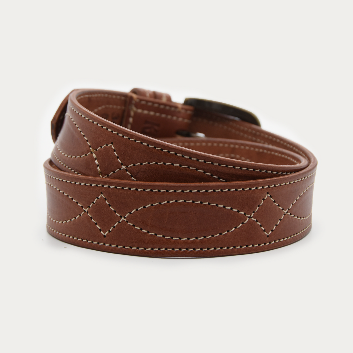 Cowboy Stitch Rugged Belt (tan stitch)