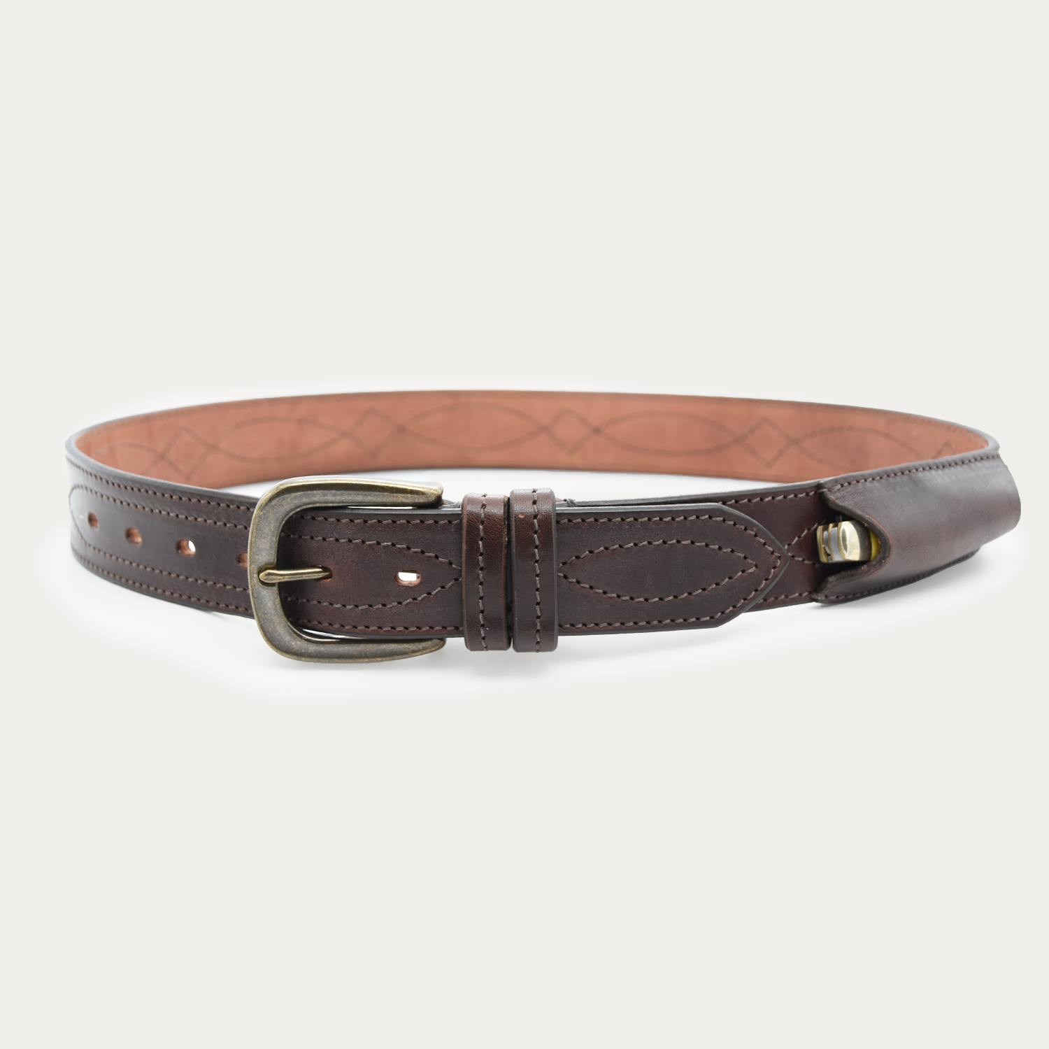 Cowboy Stitch Stockman's Knife Belt (brown stitch)