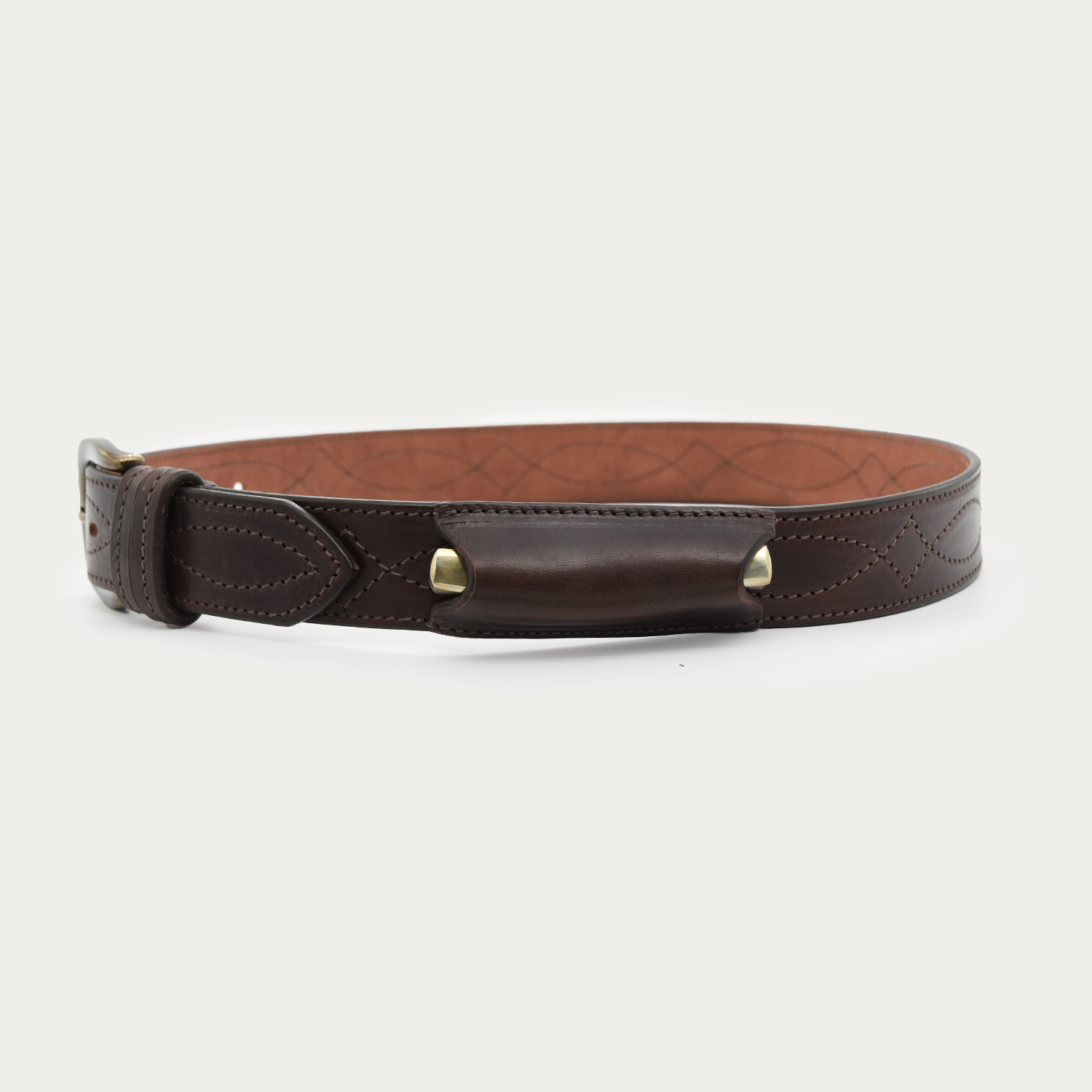 Cowboy Stitch Stockman's Knife Belt (brown stitch)