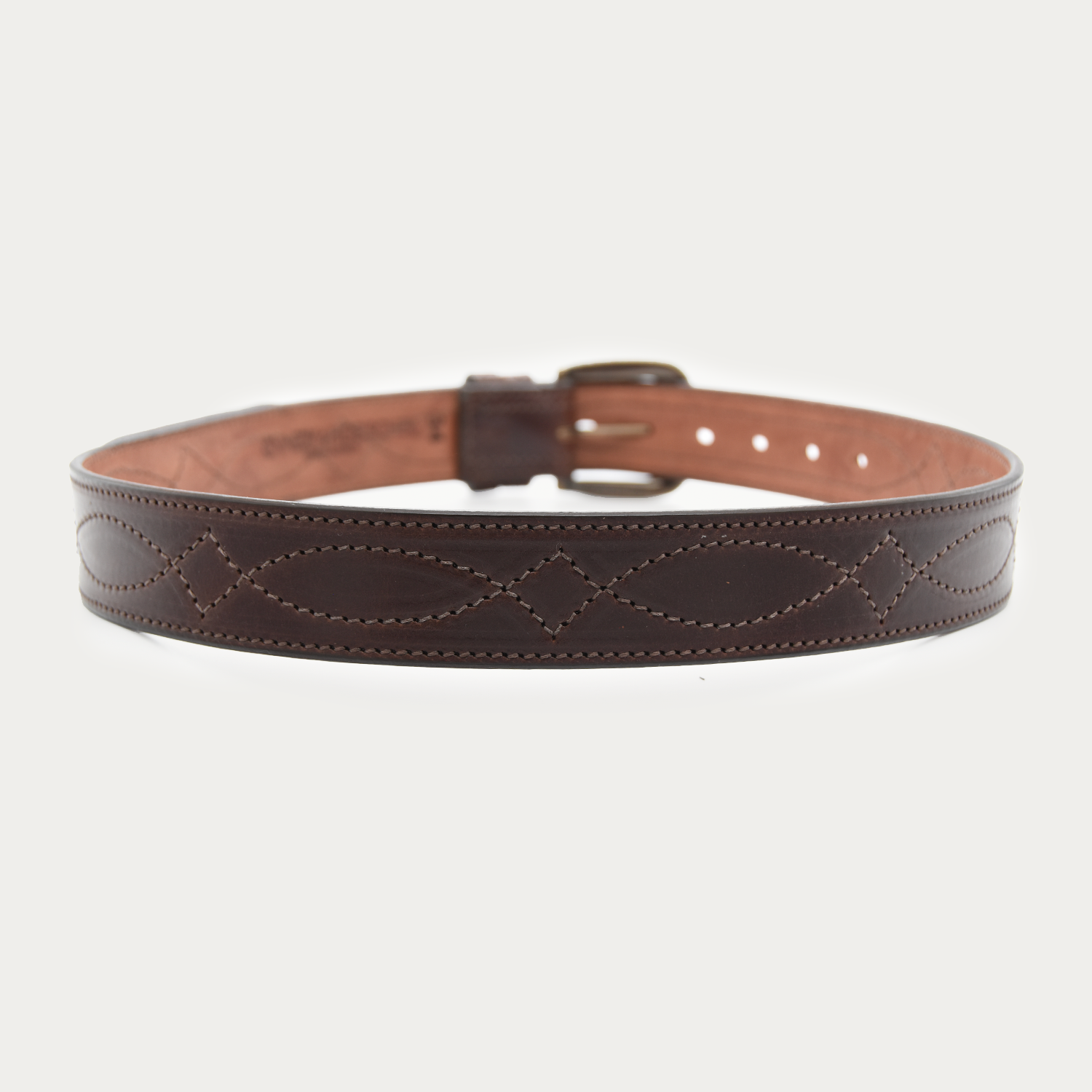 Cowboy Stitch Rugged Belt (brown stitch)