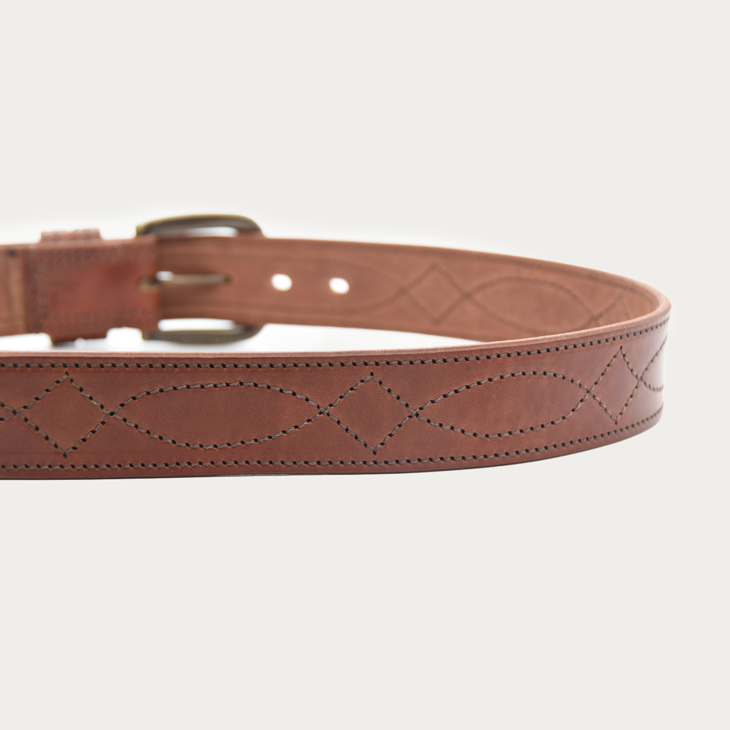 Cowboy Stitch Stockman's Knife Belt (brown stitch)