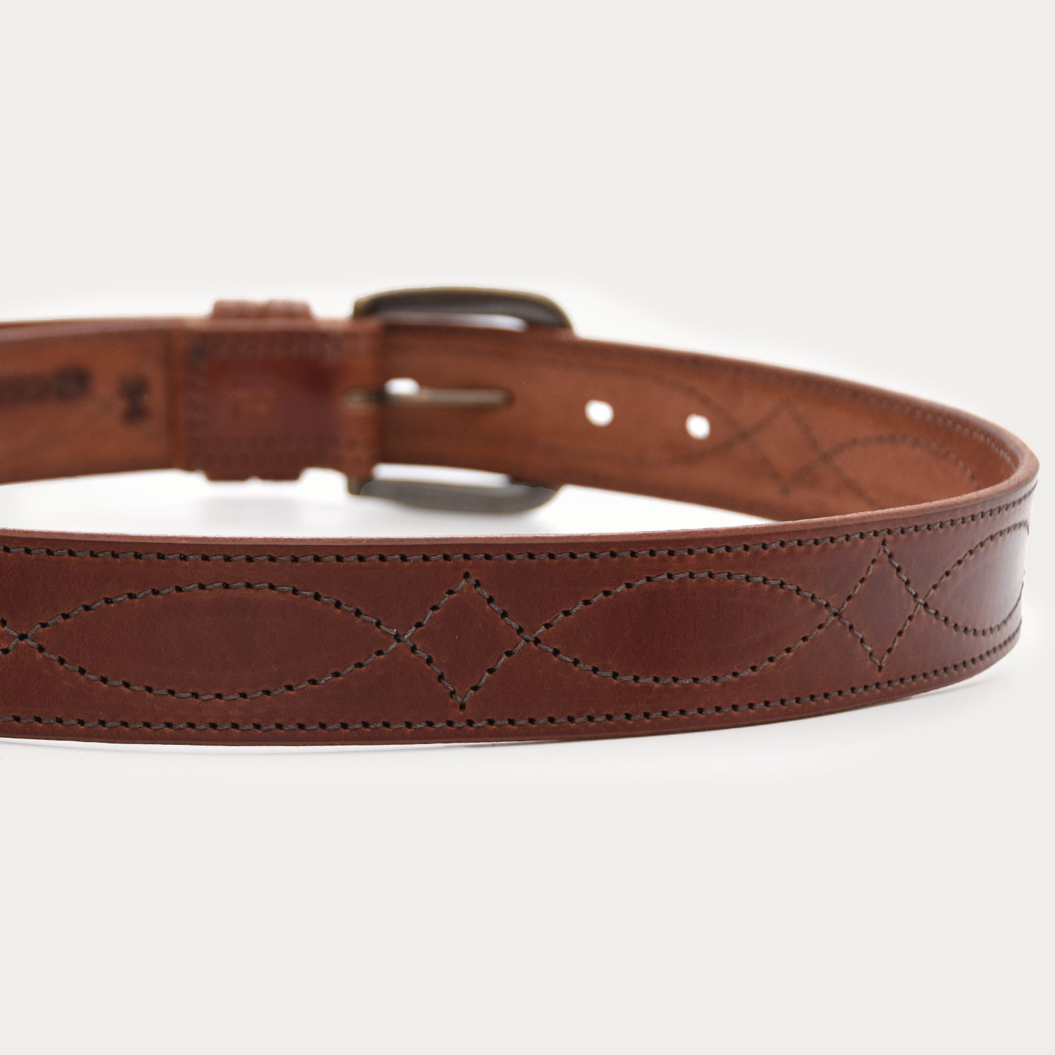 Cowboy Stitch Stockman's Knife Belt (brown stitch)