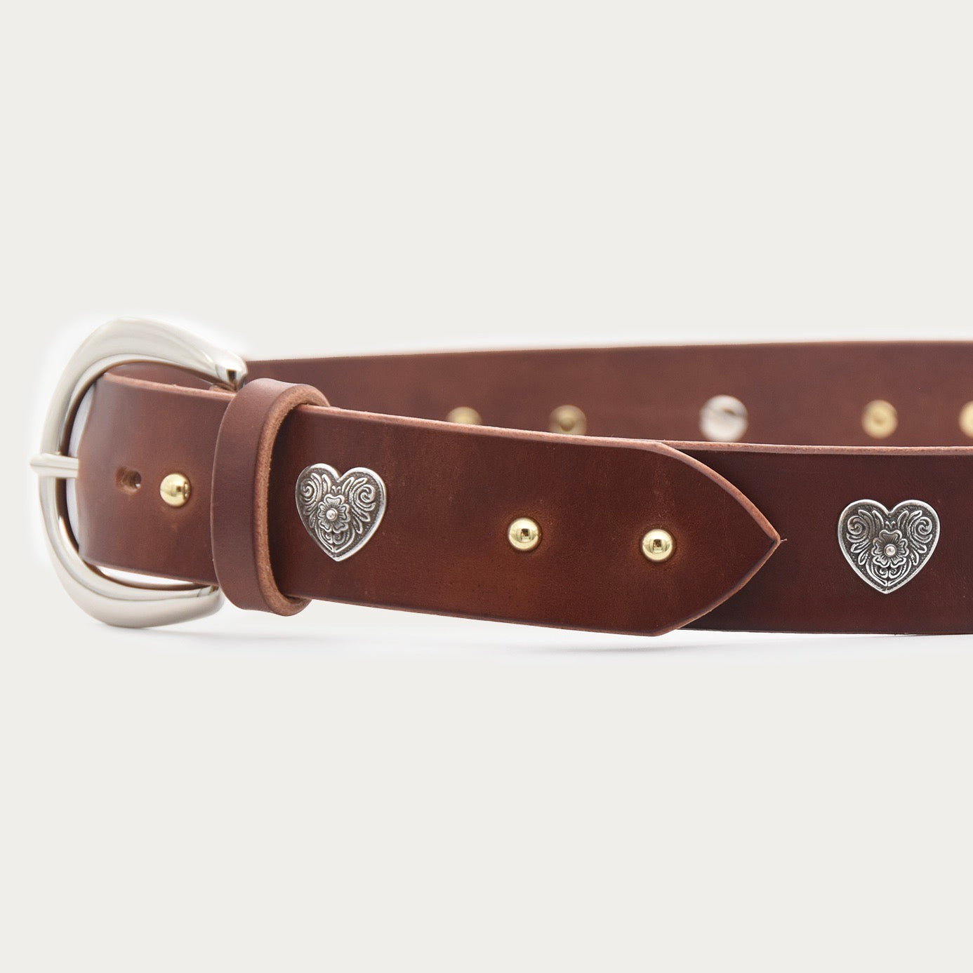 Two-tone Diablo Heart and Stud Belt