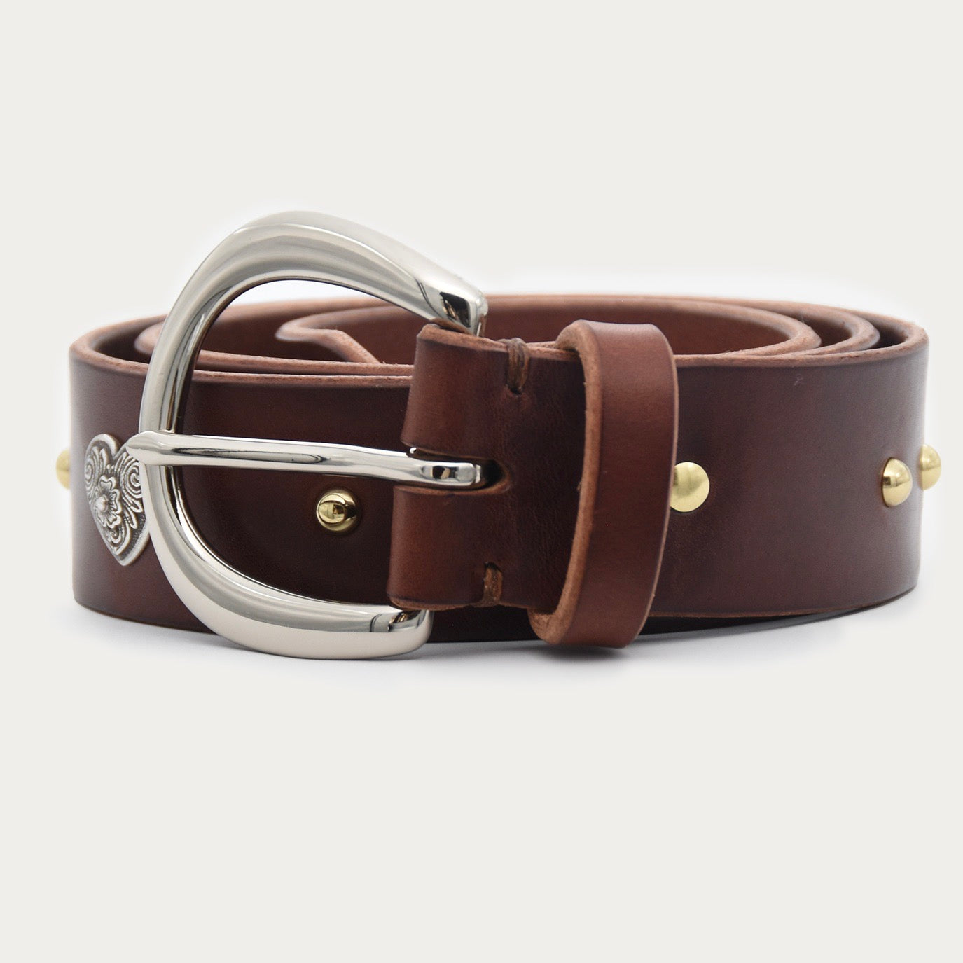 Two-tone Diablo Heart and Stud Belt