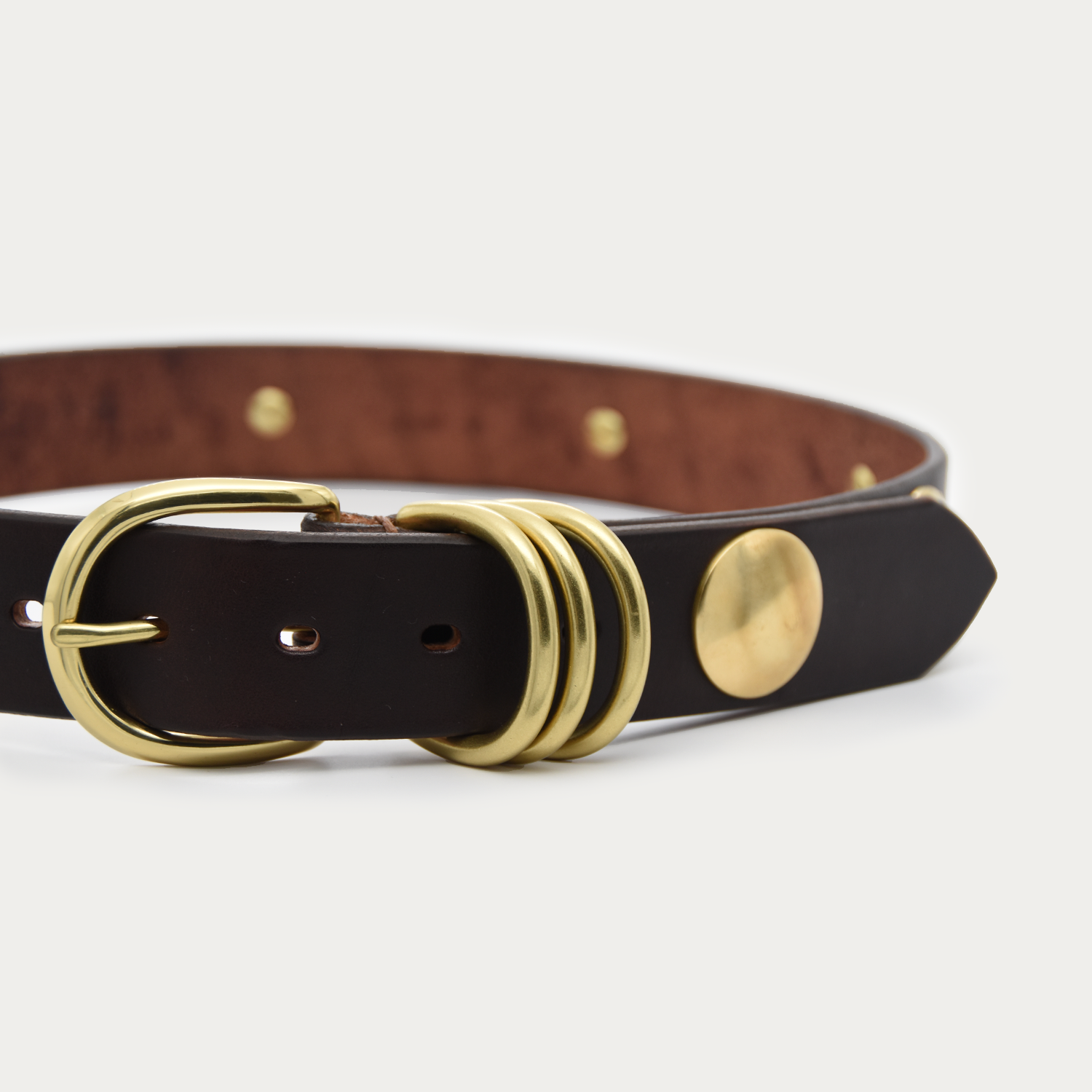 Stacked Brass Medallion Belt