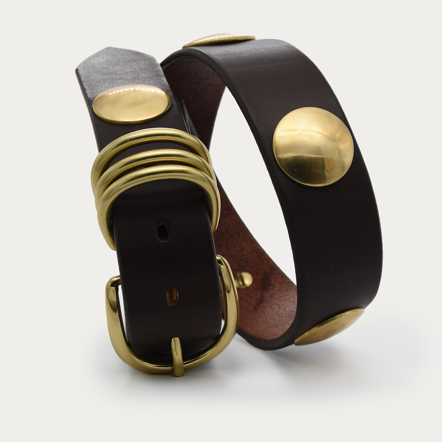 Stacked Brass Medallion Belt