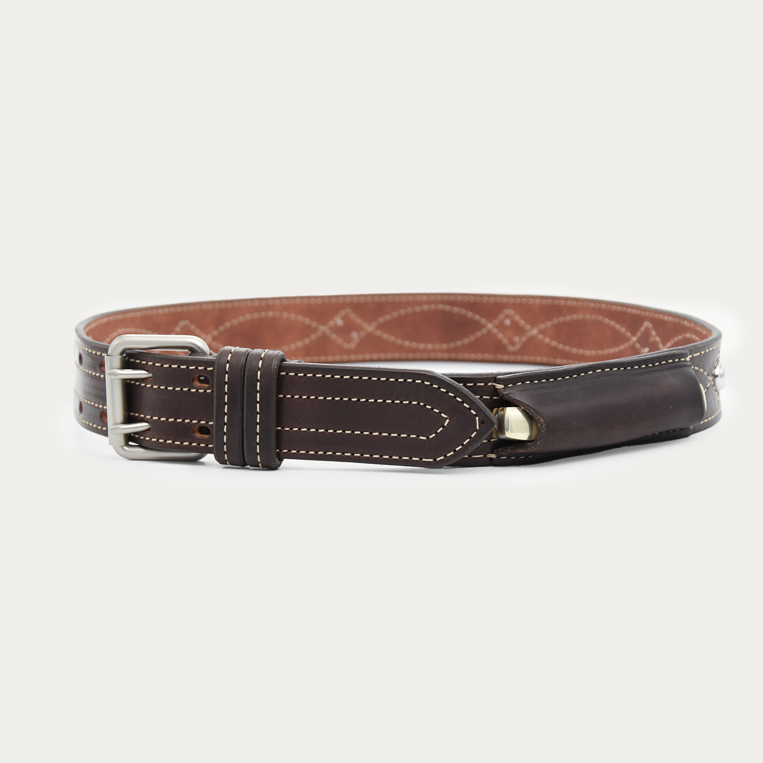 Studded Cowgirl Stitch Knife Belt