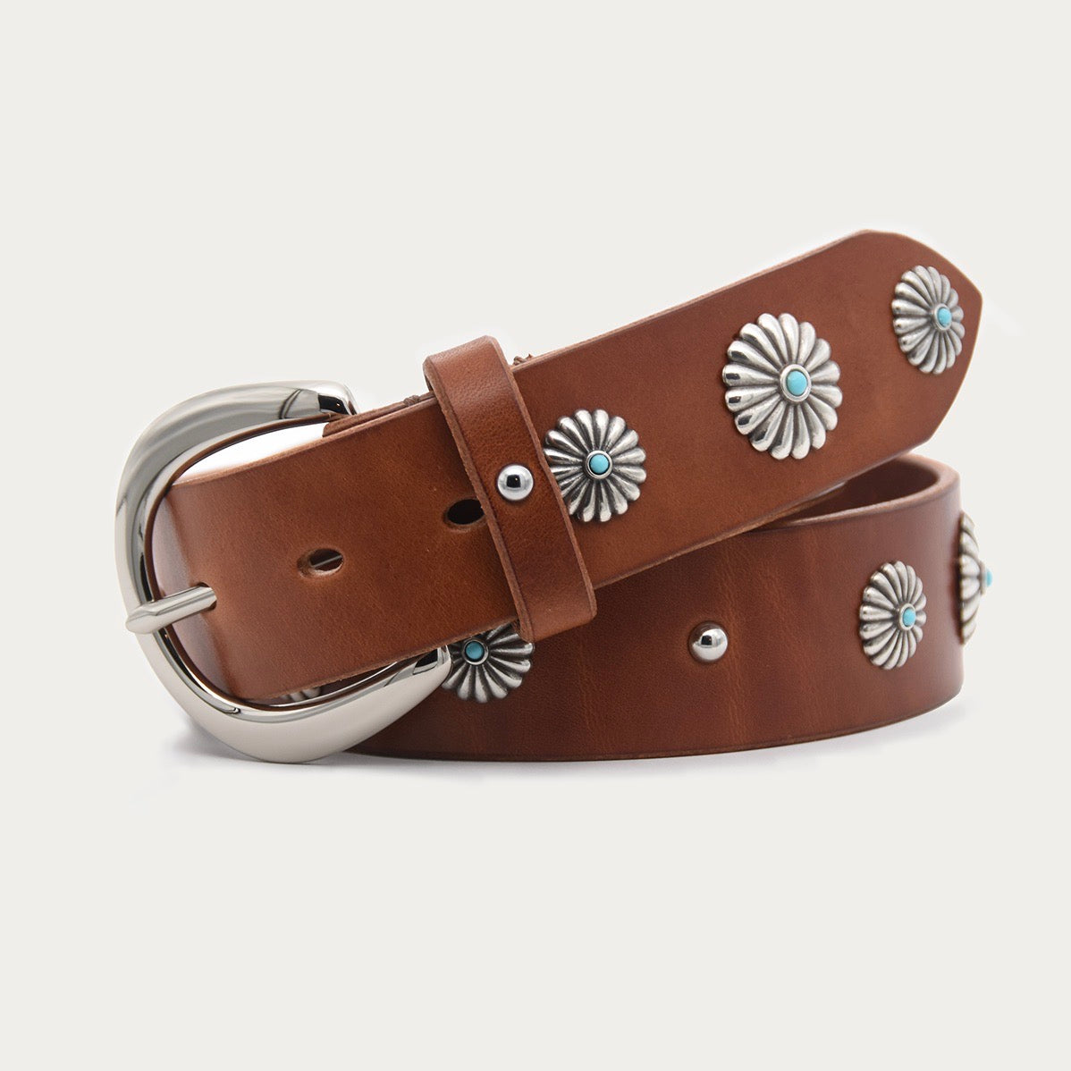 Turquoise Floral Belt