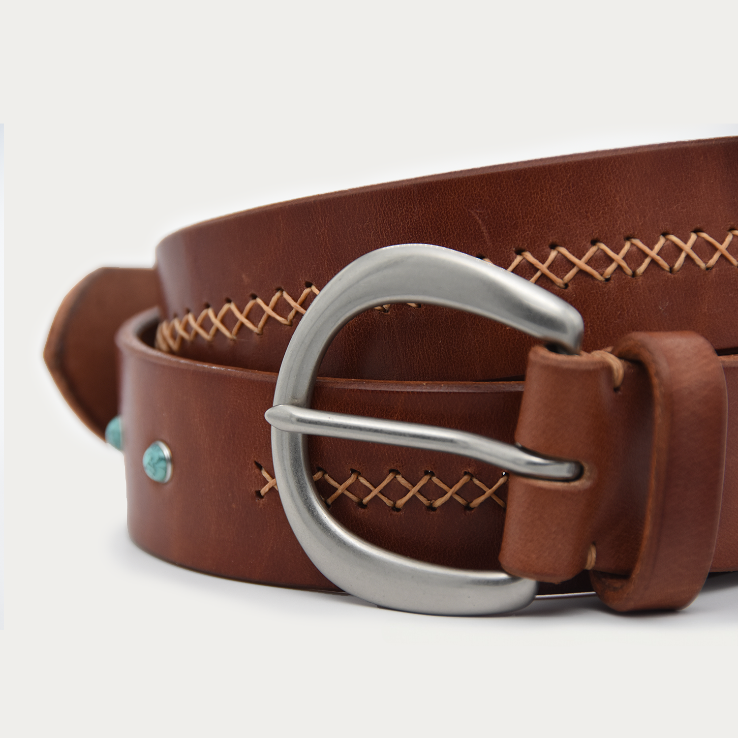 Turquoise Hatch Belt - 1.5"