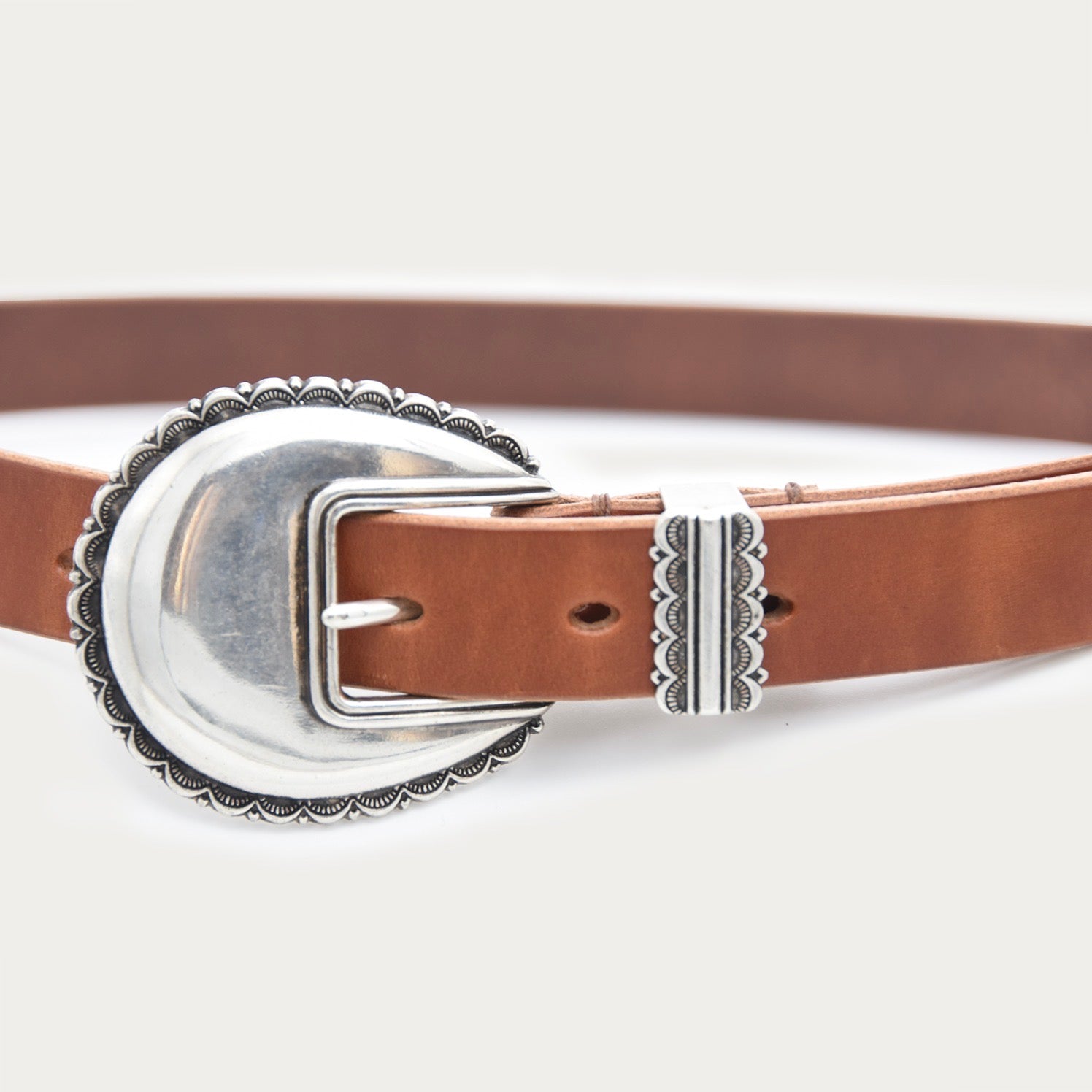 Silver Scalloped 3-piece Belt