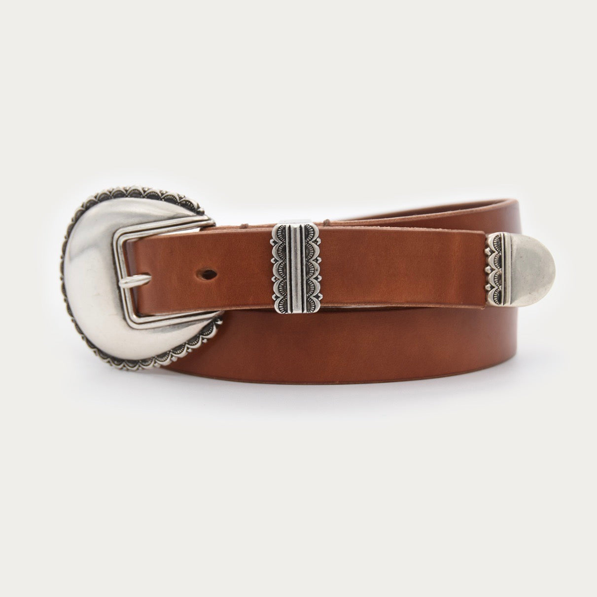 Silver Scalloped 3-piece Belt