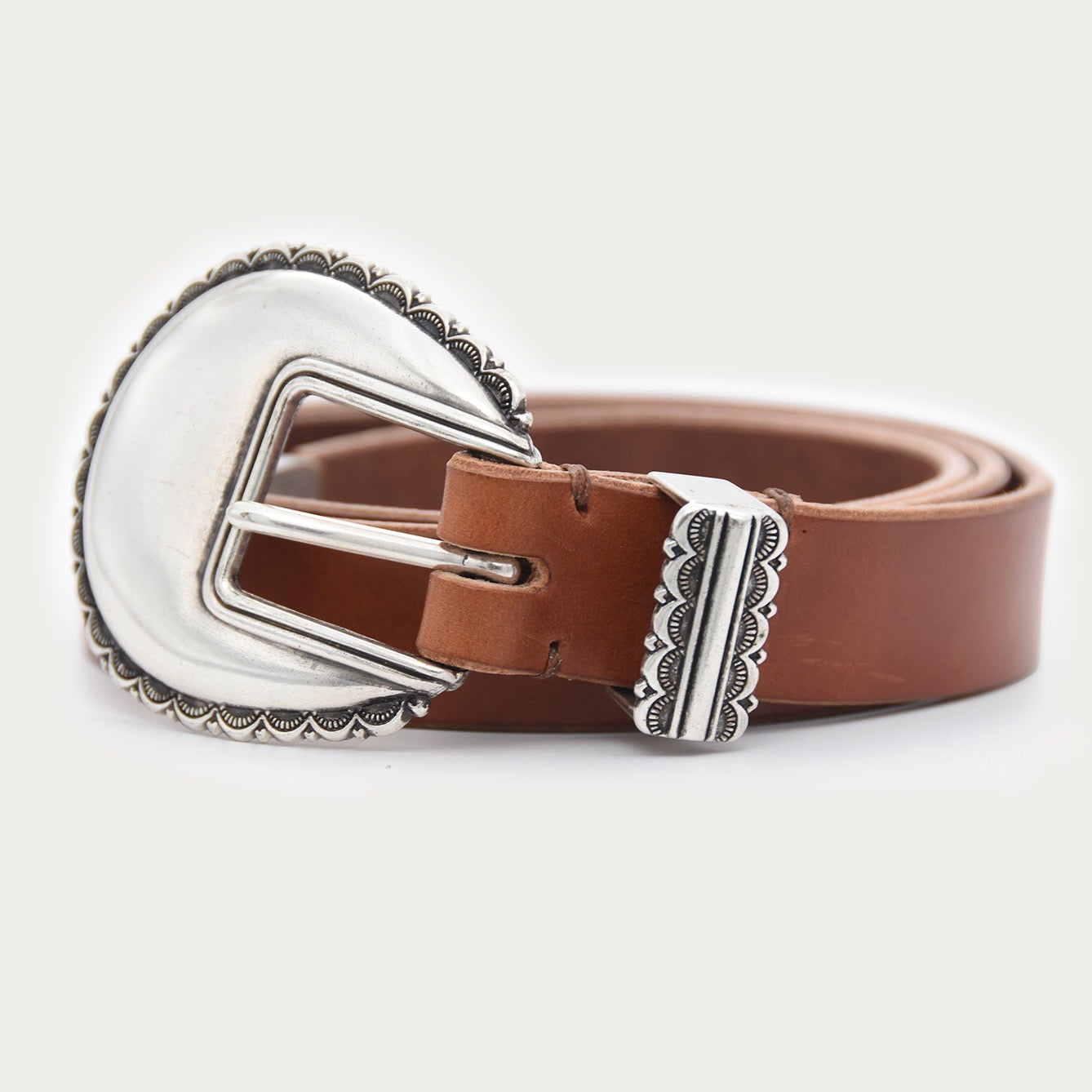 Silver Scalloped 3-piece Belt