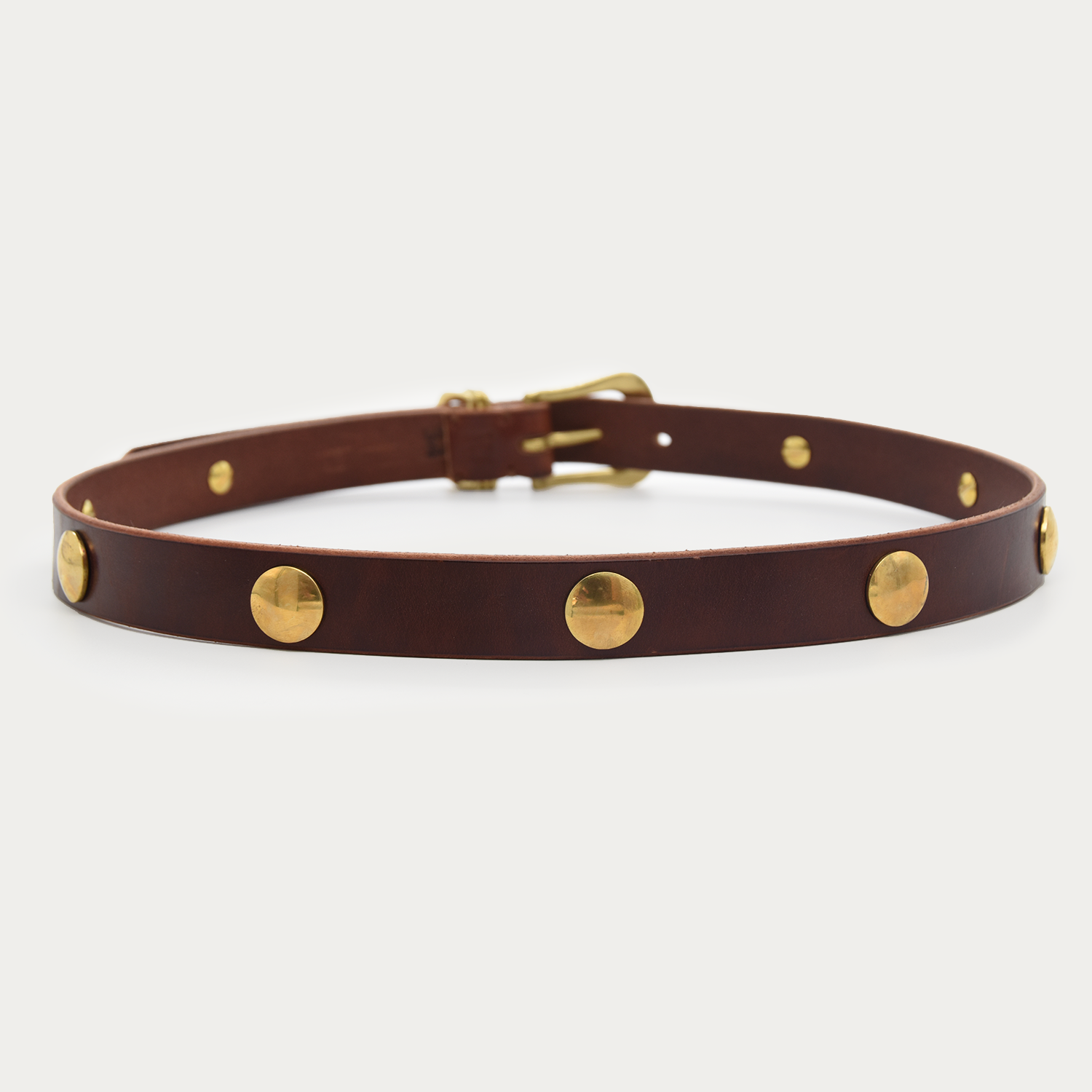 Stacked Brass Medallion Belt