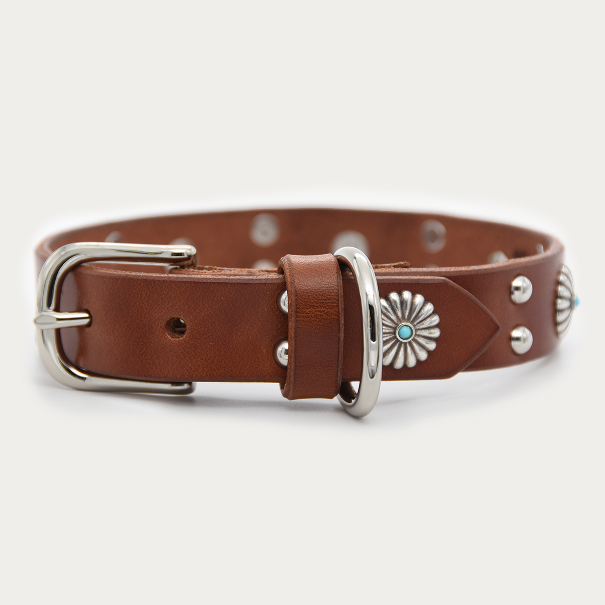 Dog Collar - Turquoise Daisy Chain