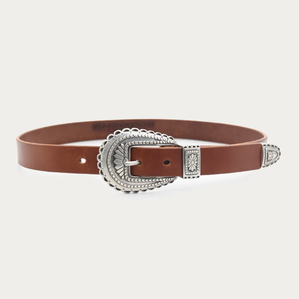 Vintage Italian Leather Belt Size Medium Brown Silver Hardware Southwest Design Vintage Sterling Silver Southwest Concho Belt on Leather+ | eBay main image 3