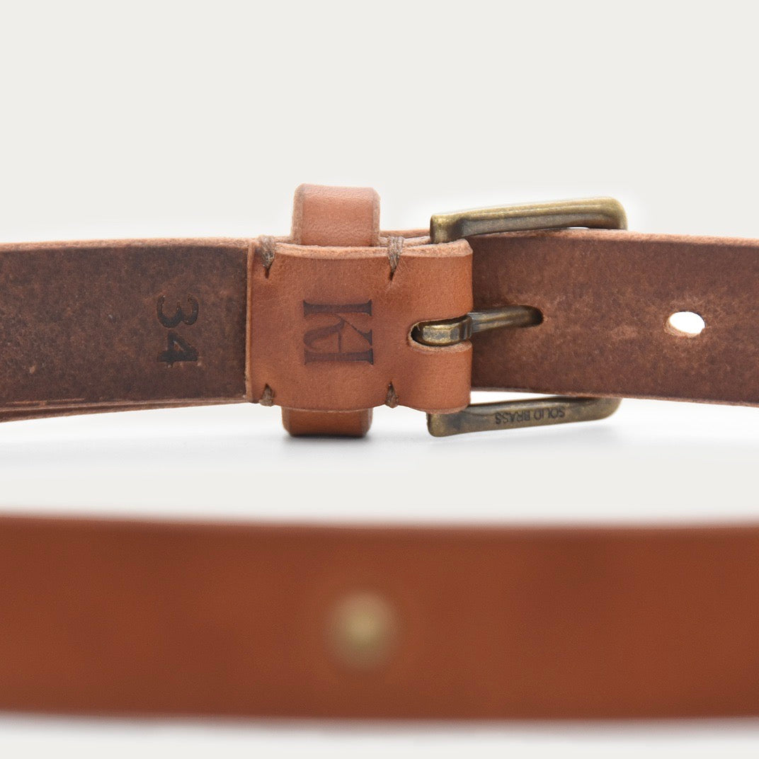 Studded Square Belt - Antique Brass