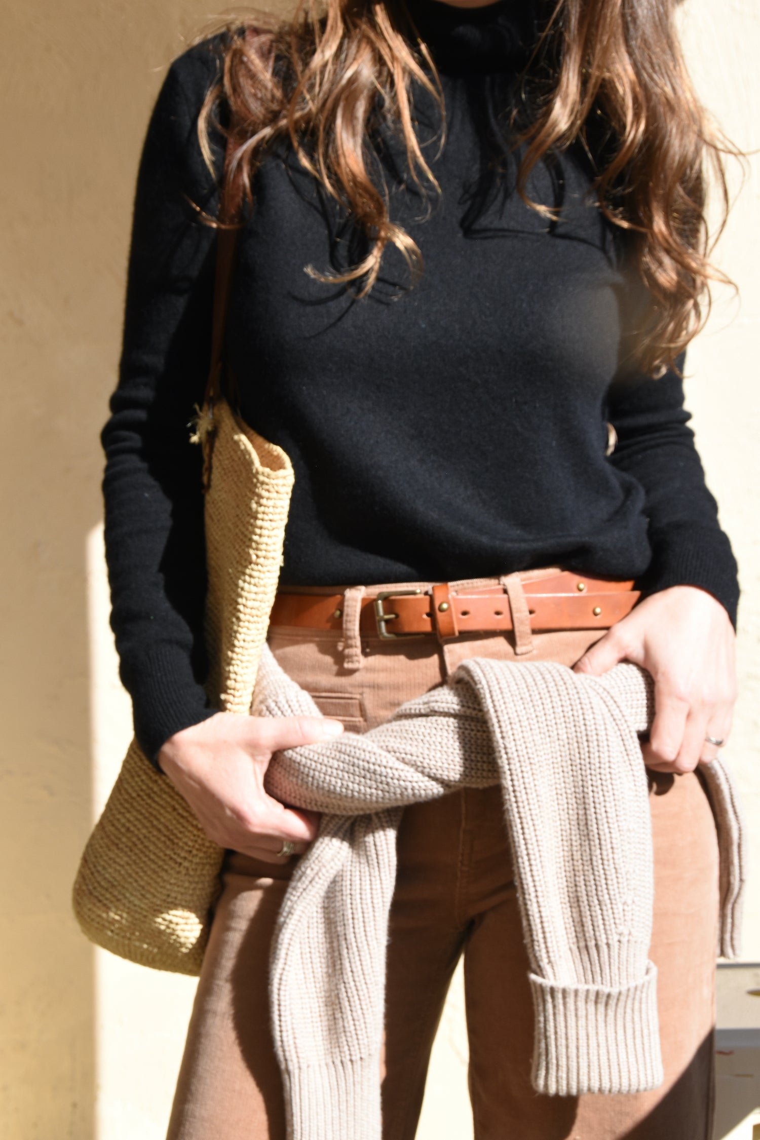 Studded Square Belt - Antique Brass