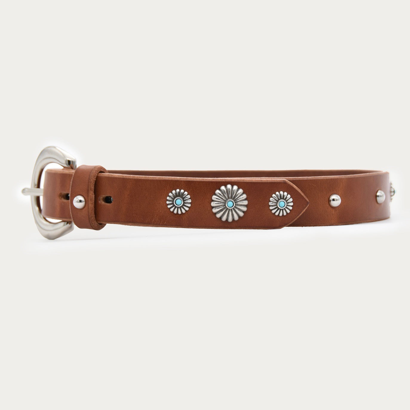 Kids Turquoise Floral Belt