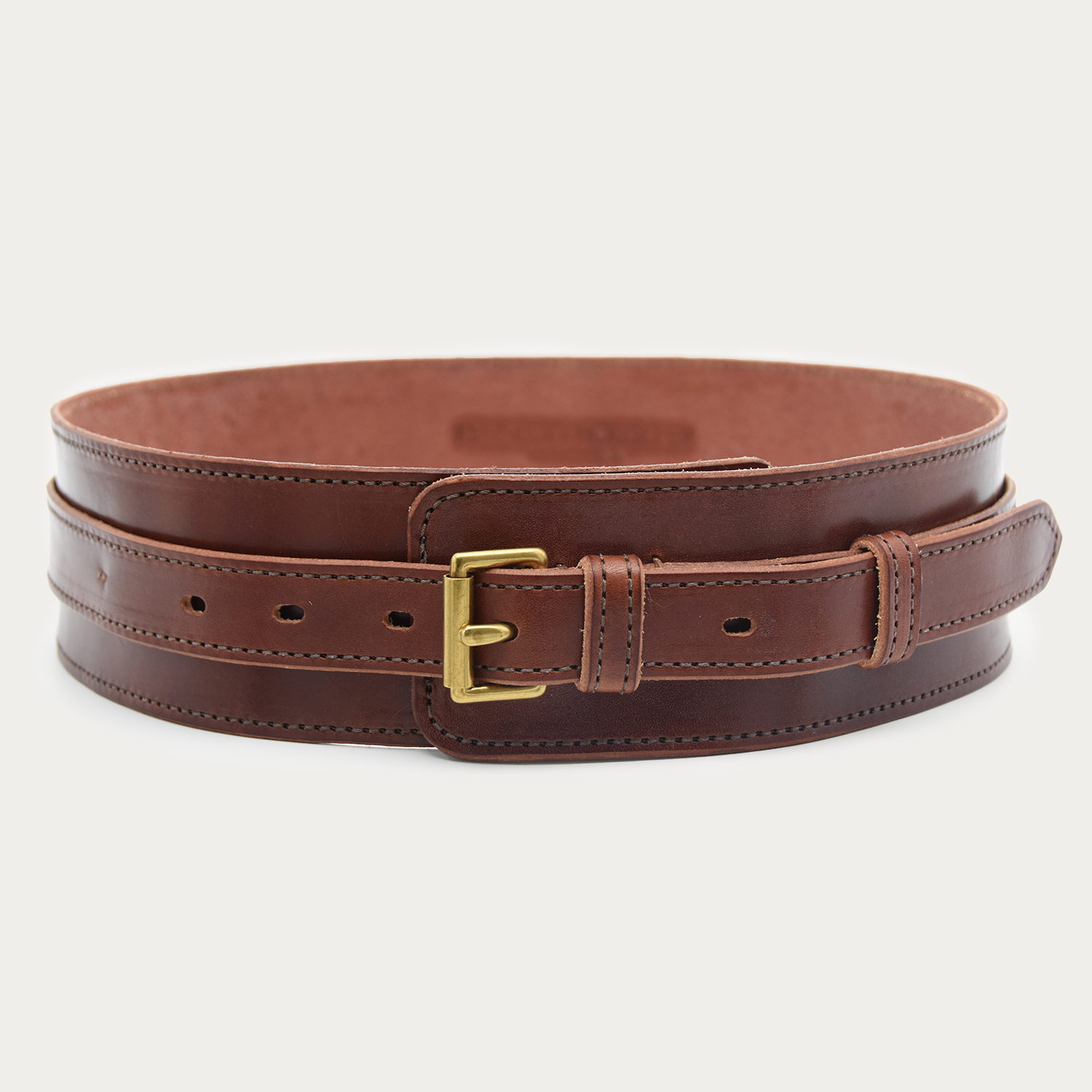 Stitched Wide Cinch Belt