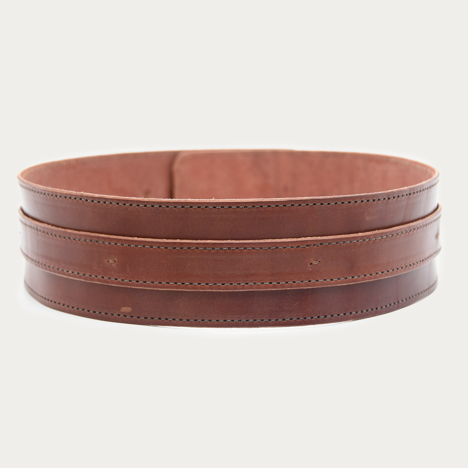 Stitched Wide Cinch Belt