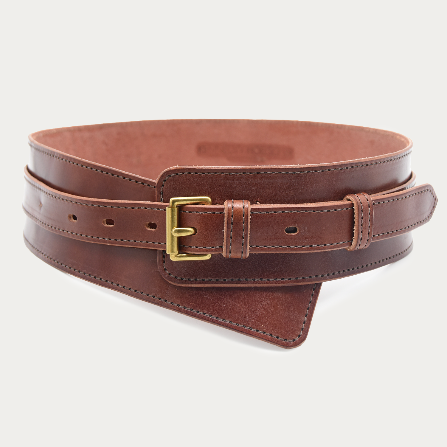 Stitched Wide Cinch Belt