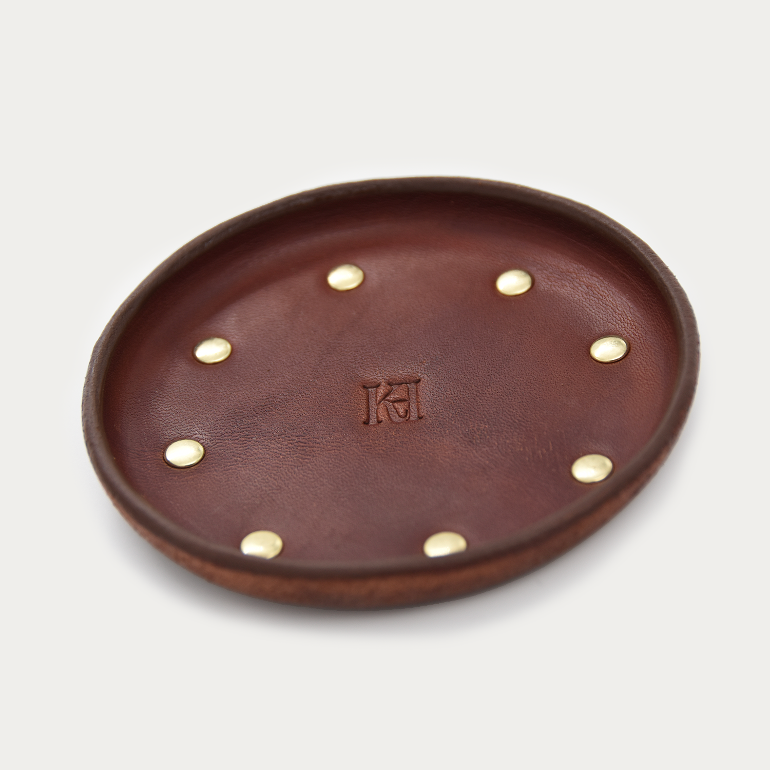 Studded Leather Valet Tray