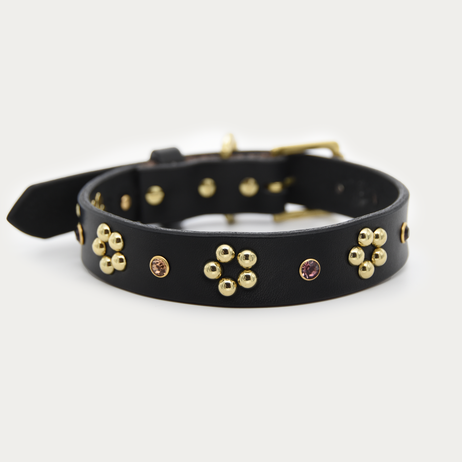 Dog Collar - Forget-Me-Not - Brass