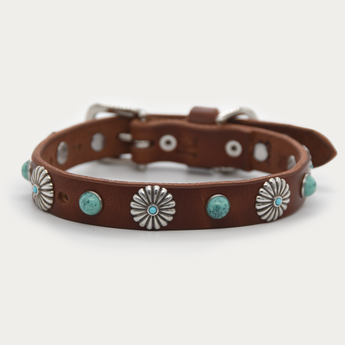 Dog Collar - Turquoise Stud