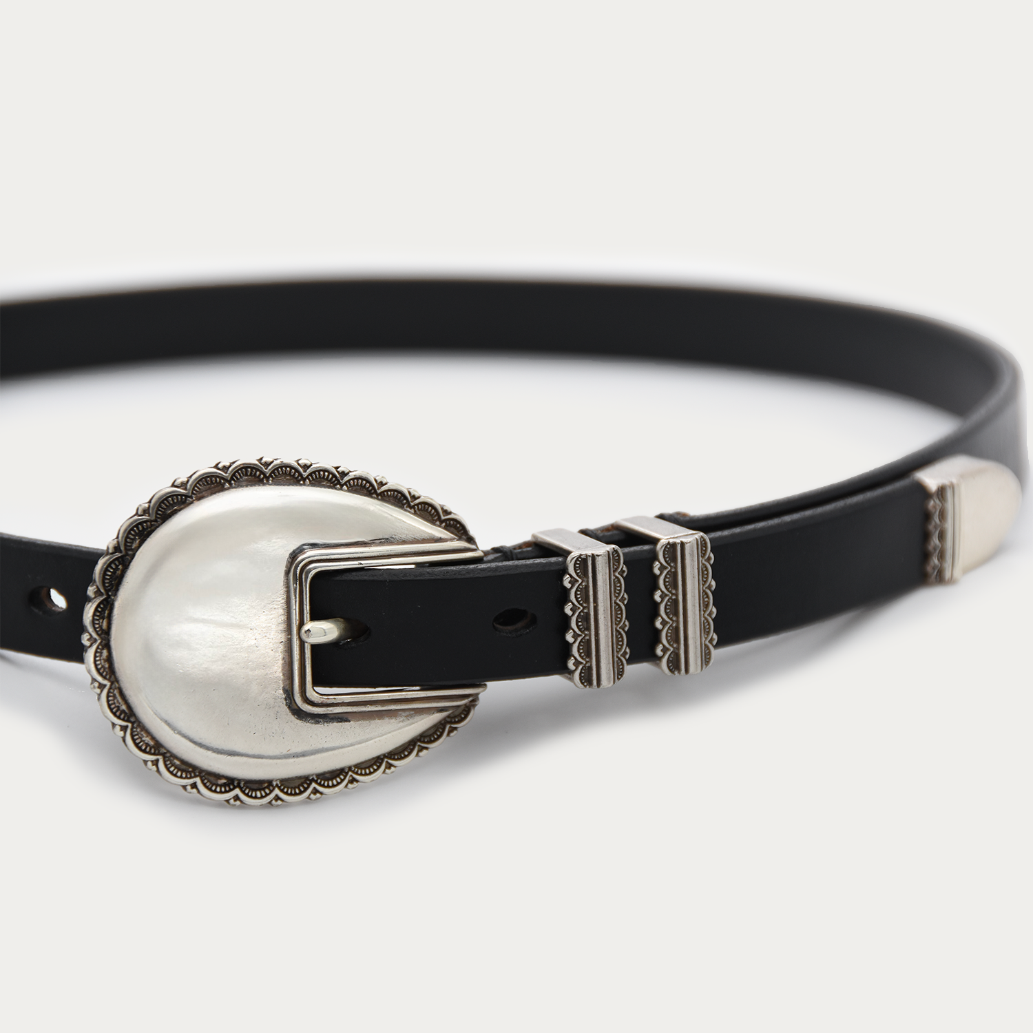 Silver Scalloped 4-piece Belt