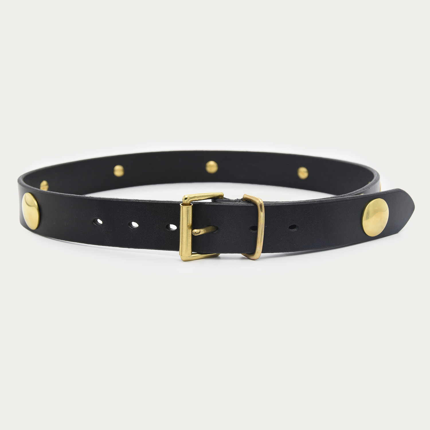 Narrow Brass Medallion Belt