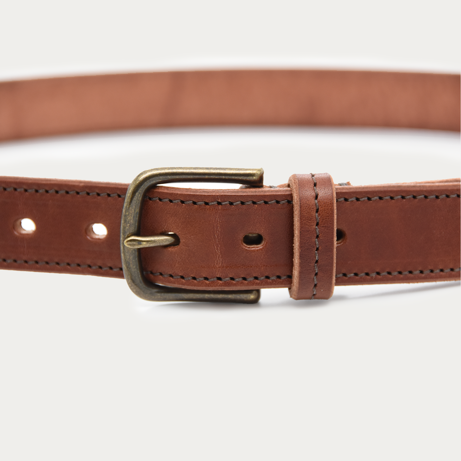 Stitched Classic Belt (brown stitch)