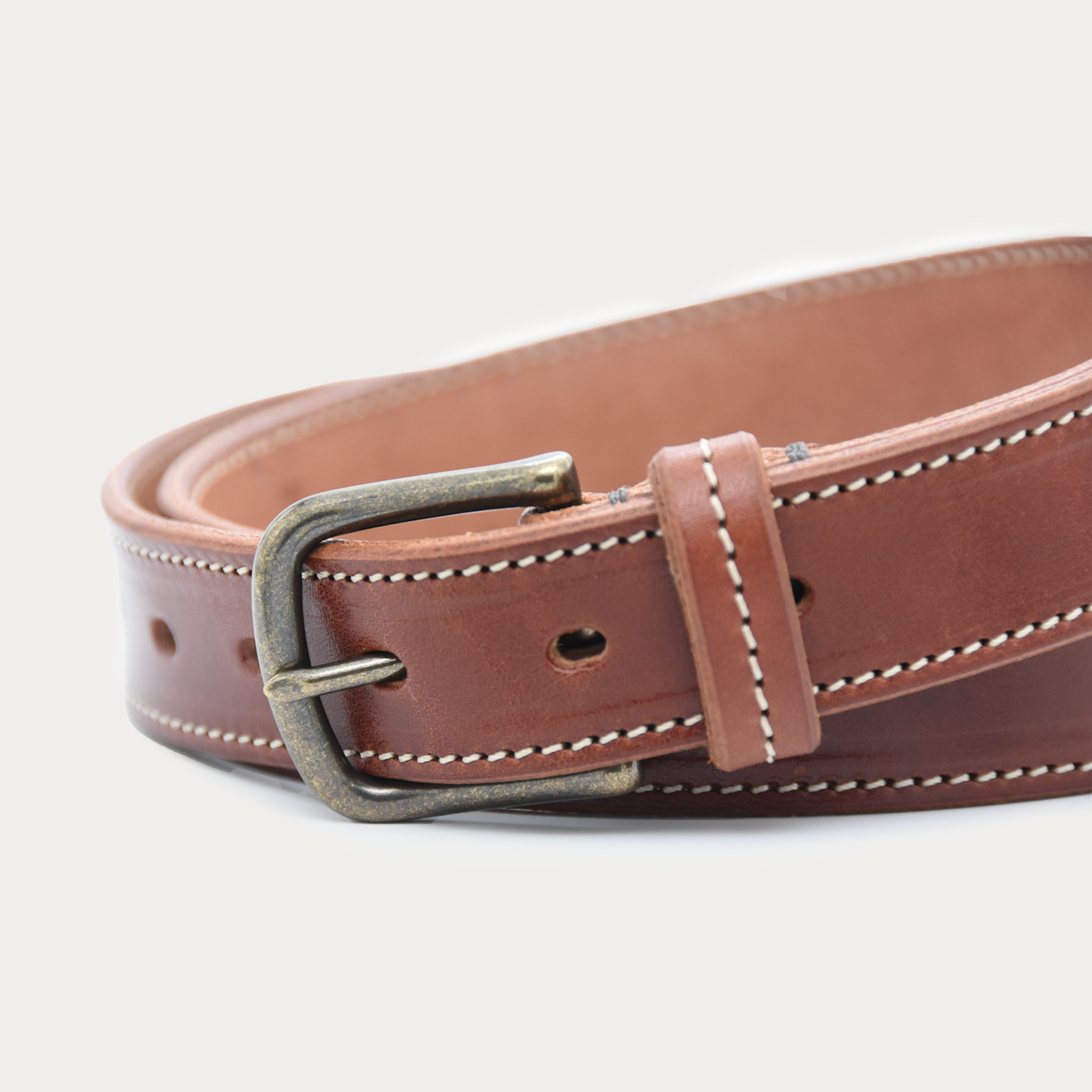 Stitched Classic Belt (tan stitch)
