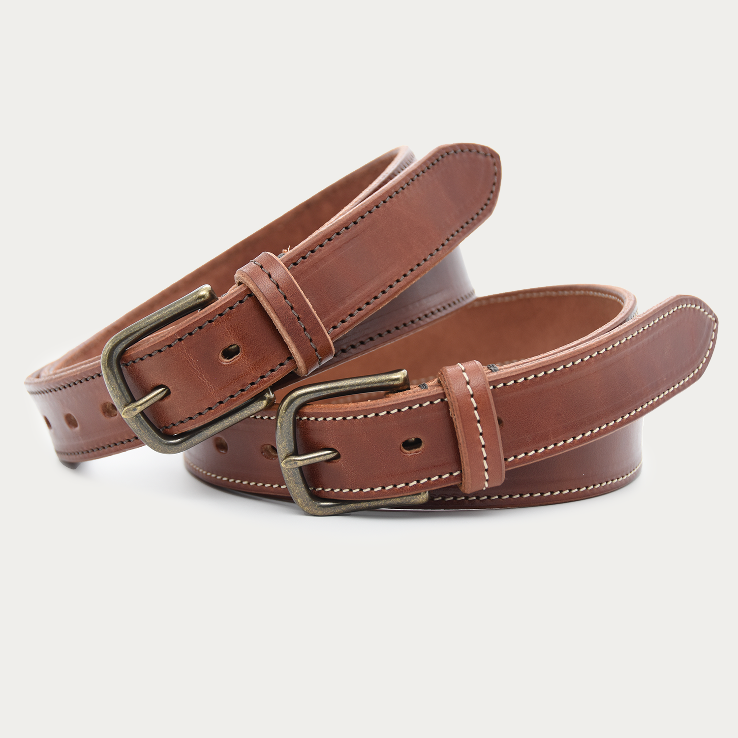 Stitched Classic Belt (tan stitch)