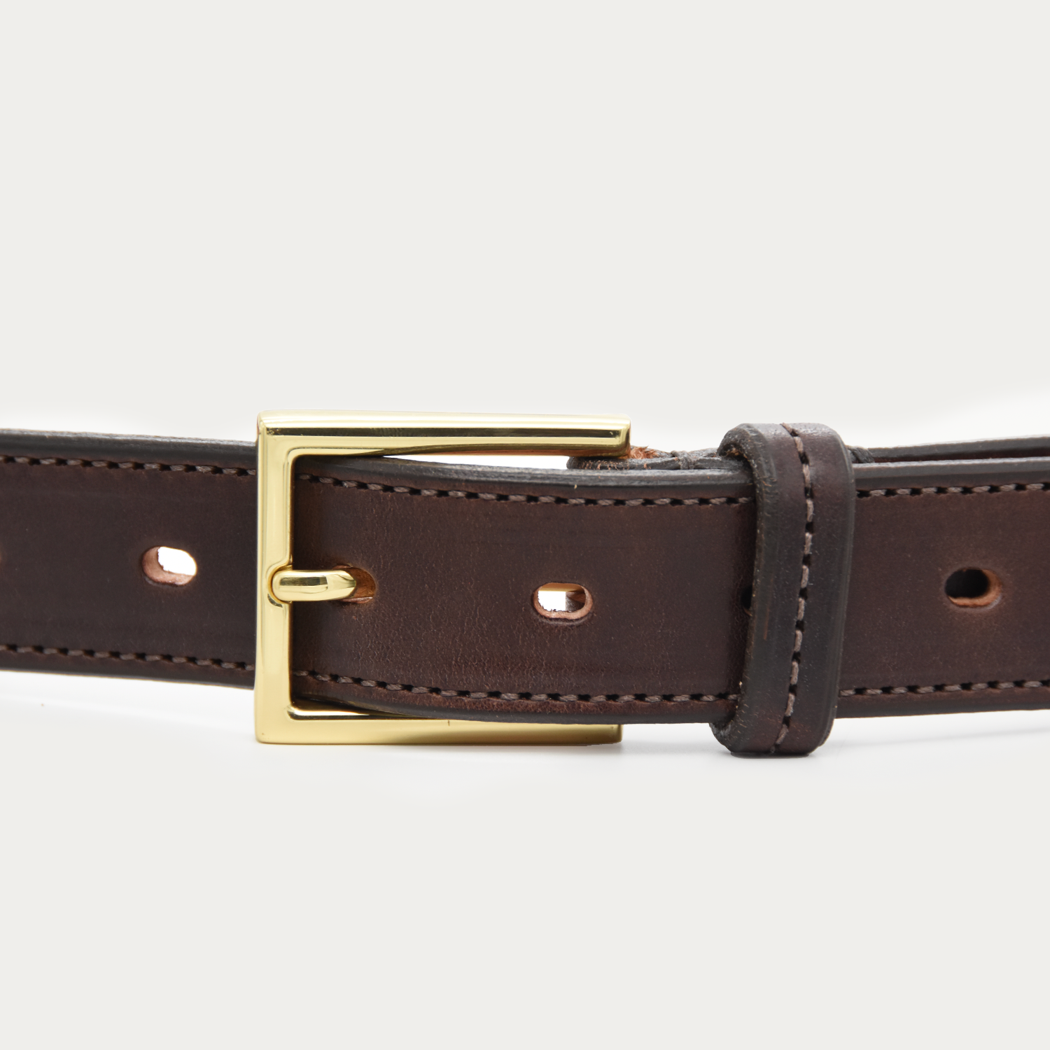 Classic Stitched Square Dress Belt - 1.25"