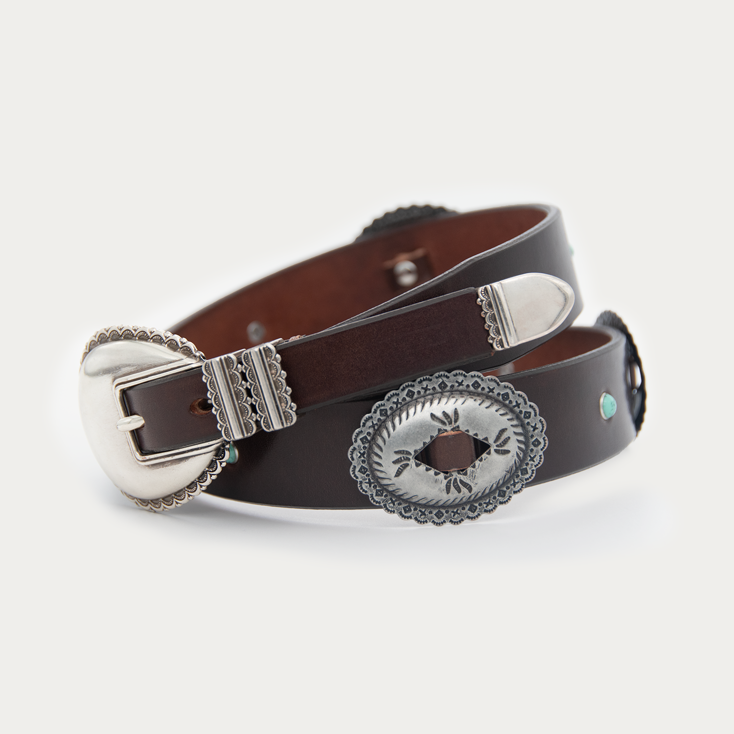 Turquoise Threaded 4-piece Belt